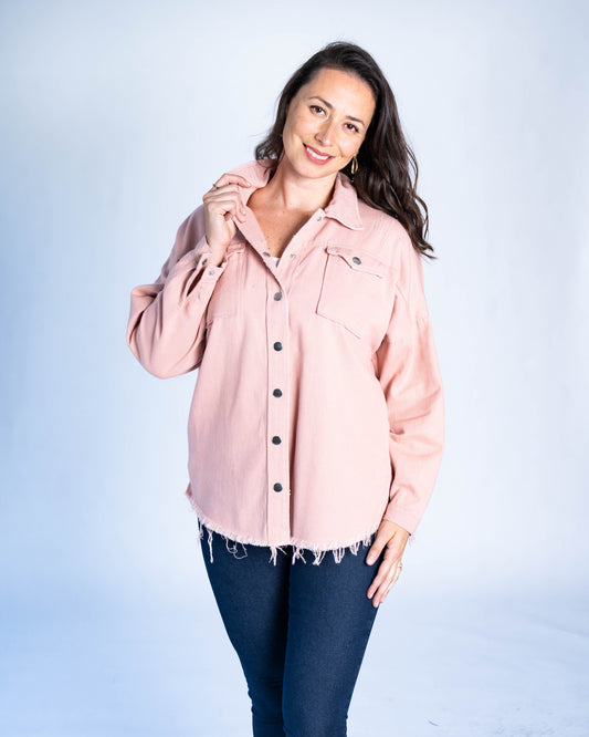 SOBRECAMISA OVERSIZE ROSADA