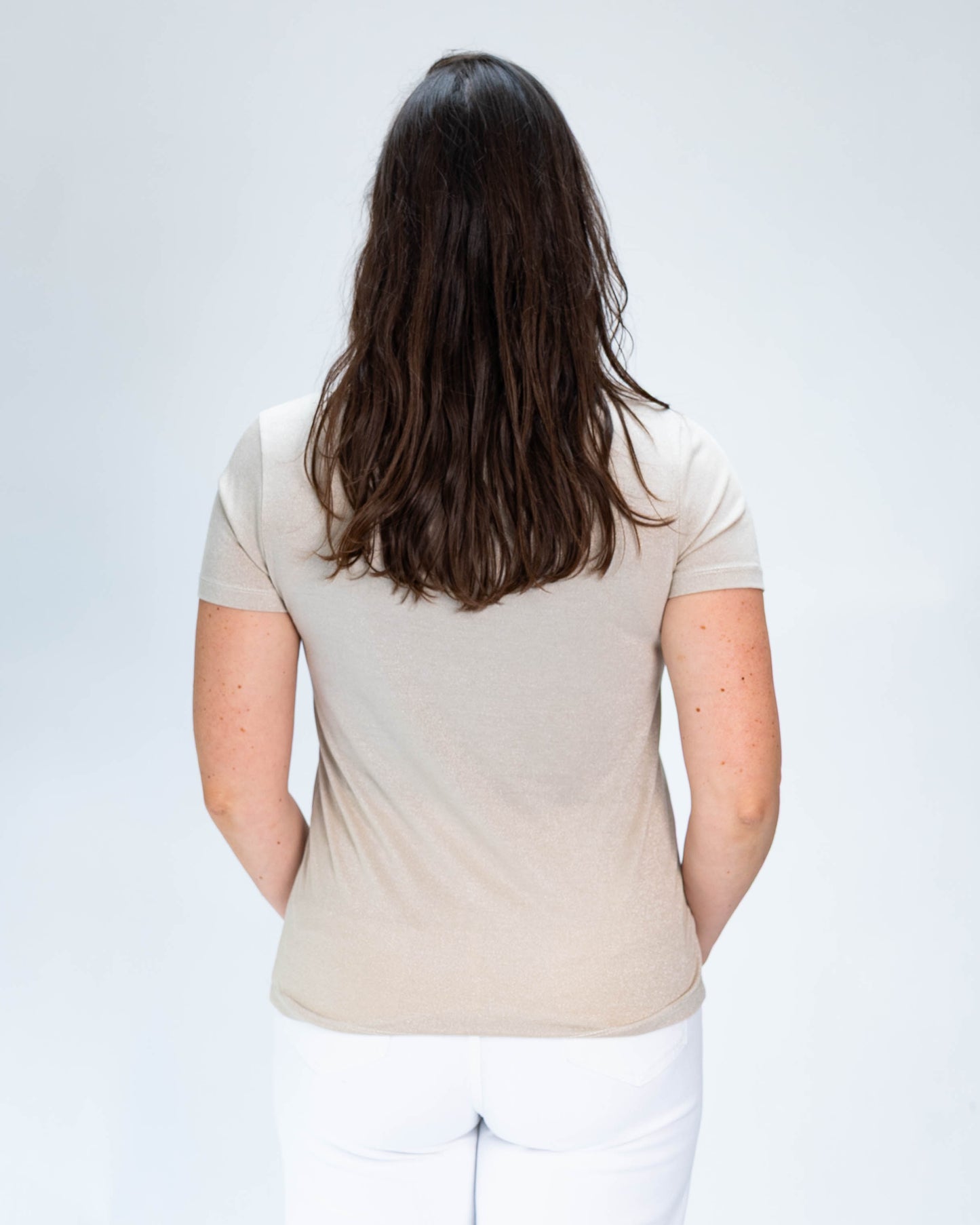 Polera Anto Lurex Beige