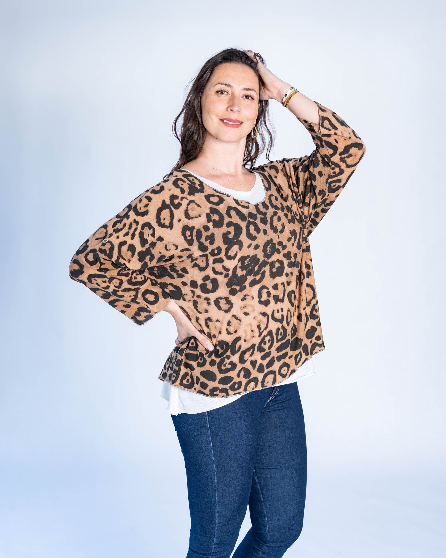 POLERA DOBLE PRINT CAMEL