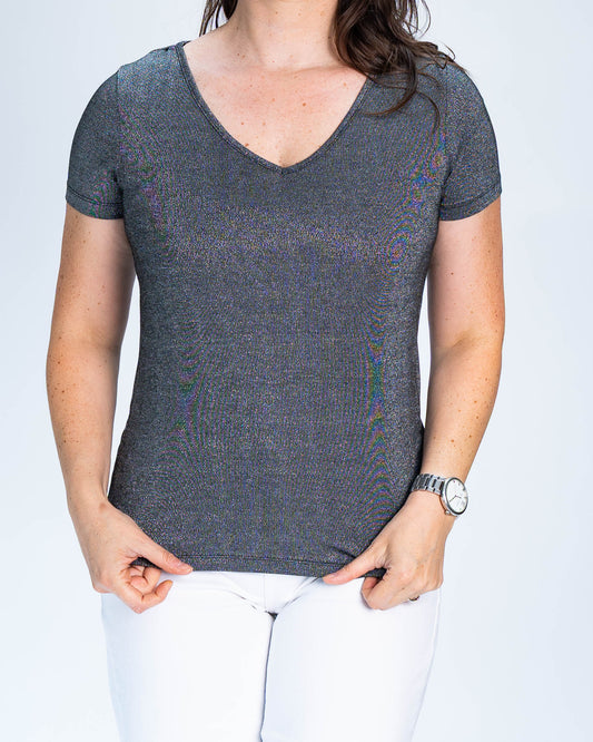Polera Anto Lurex Gris Oscuro