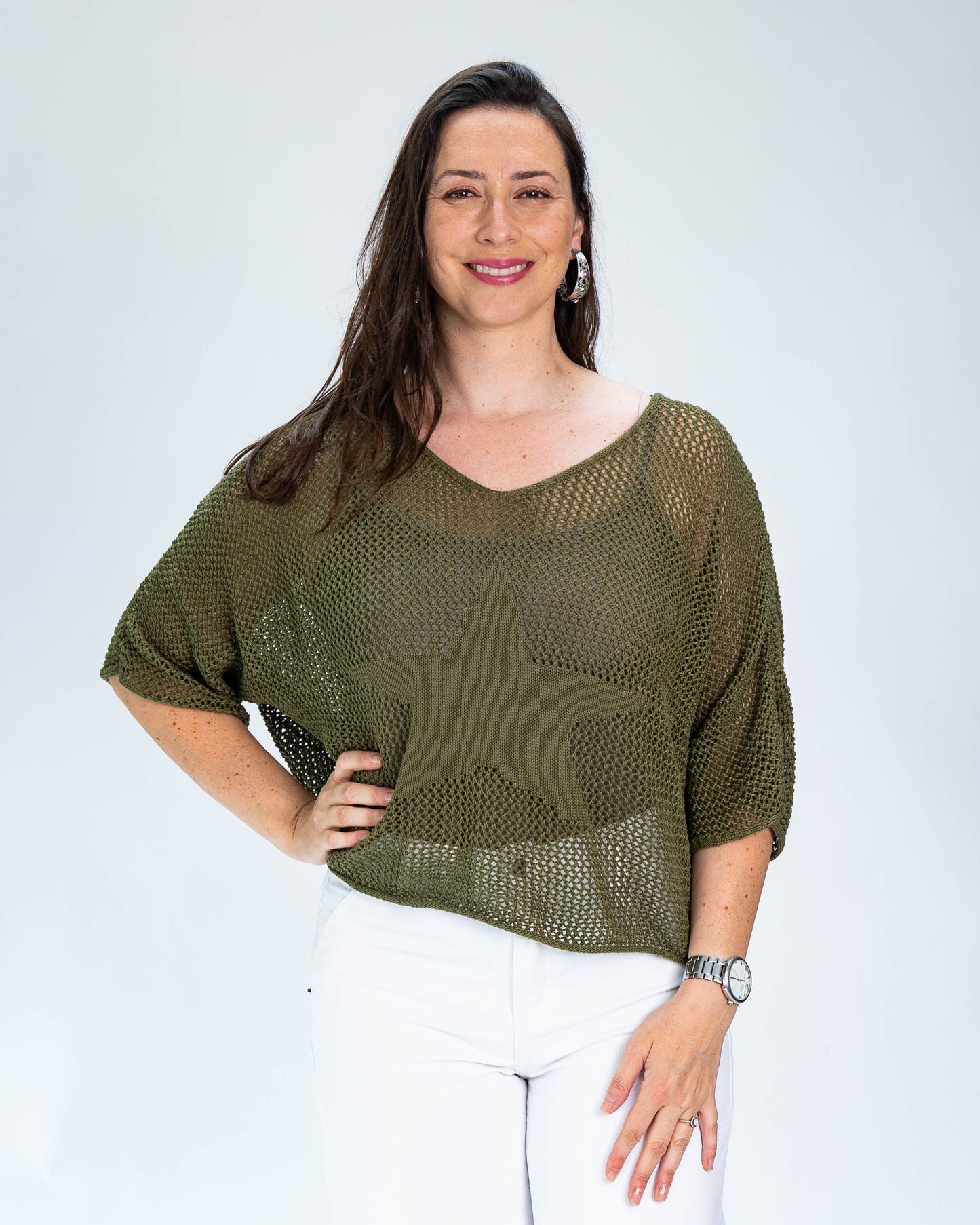 Sweater Hilo Estrella Verde