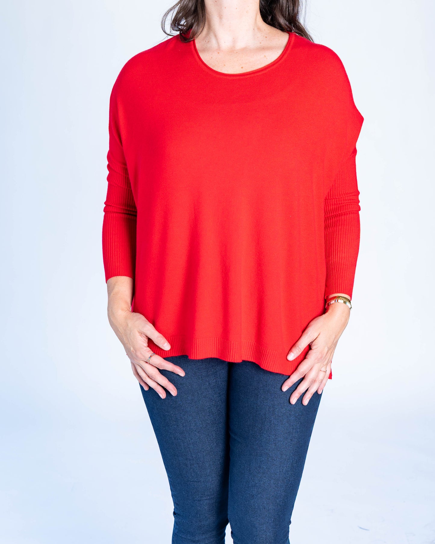 SWEATER BOTONES DANIELA ROJO