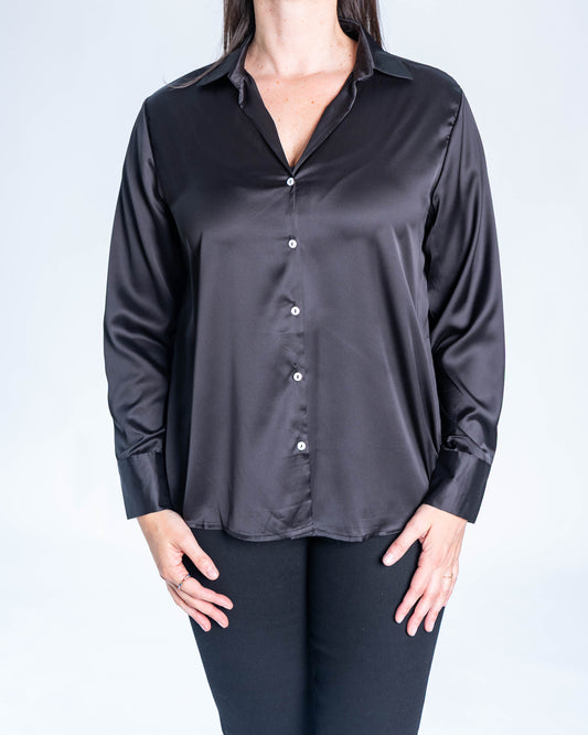 Blusa Satinada Polette Negra