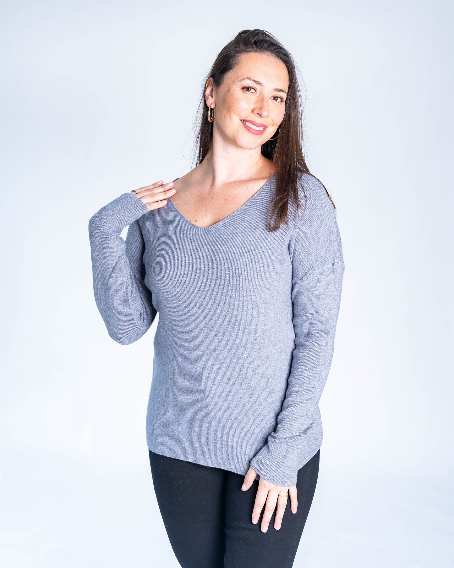 SWEATER PUNTO CECILIA GRIS