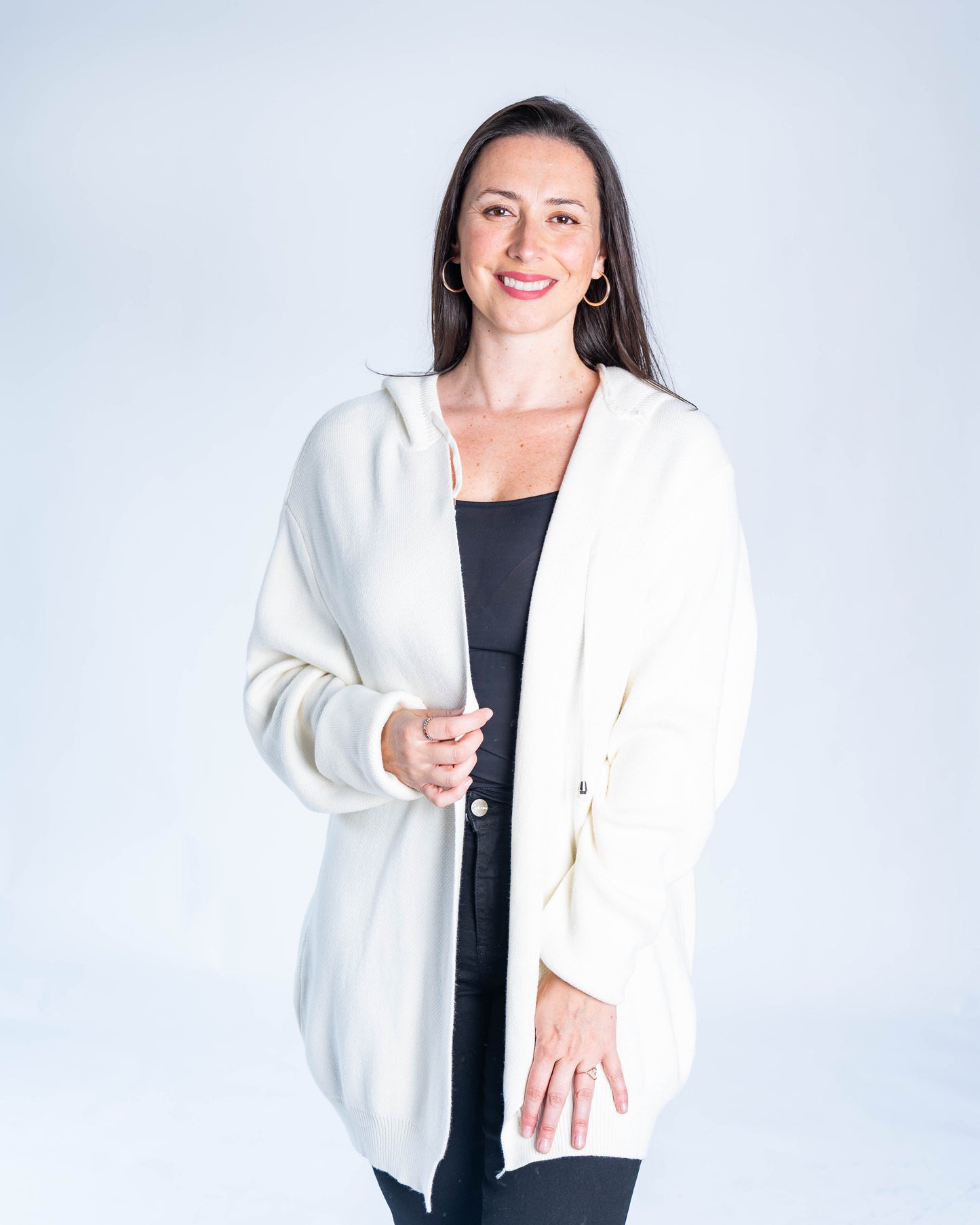 CARDIGAN CAPUCHA PAZ BLANCO