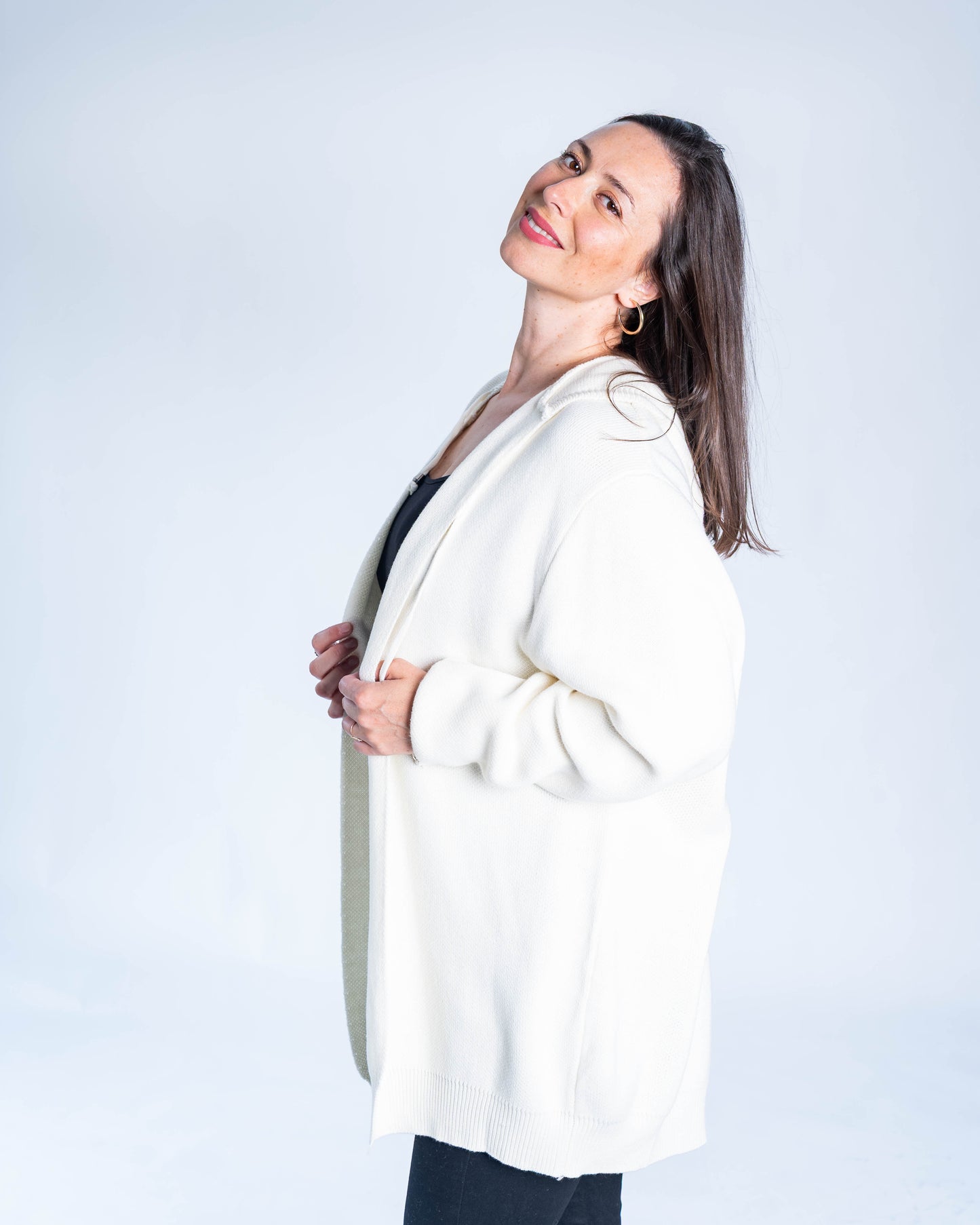 CARDIGAN CAPUCHA PAZ BLANCO