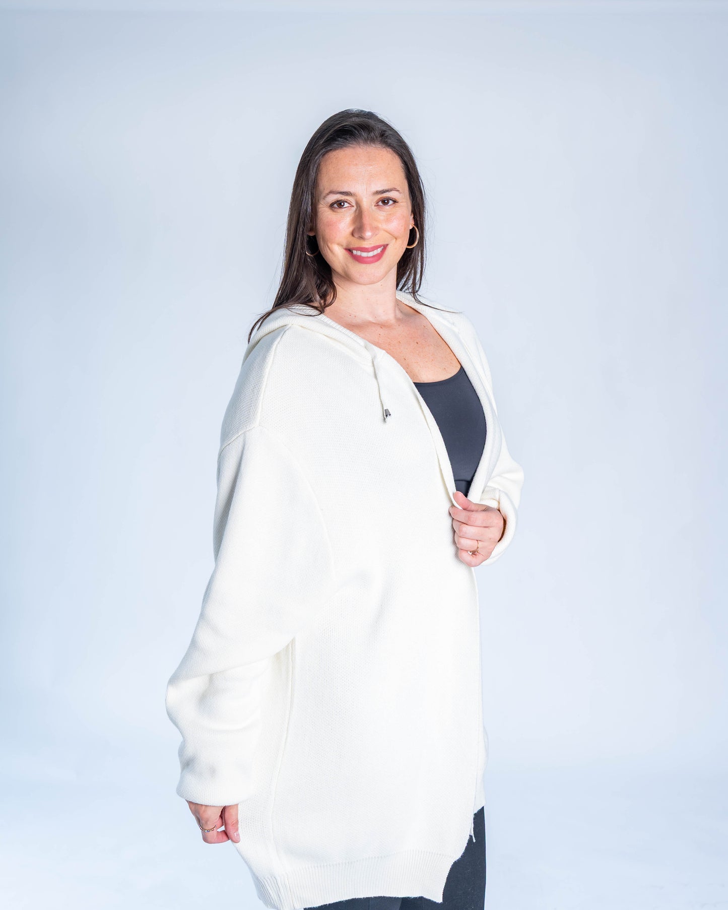 CARDIGAN CAPUCHA PAZ BLANCO