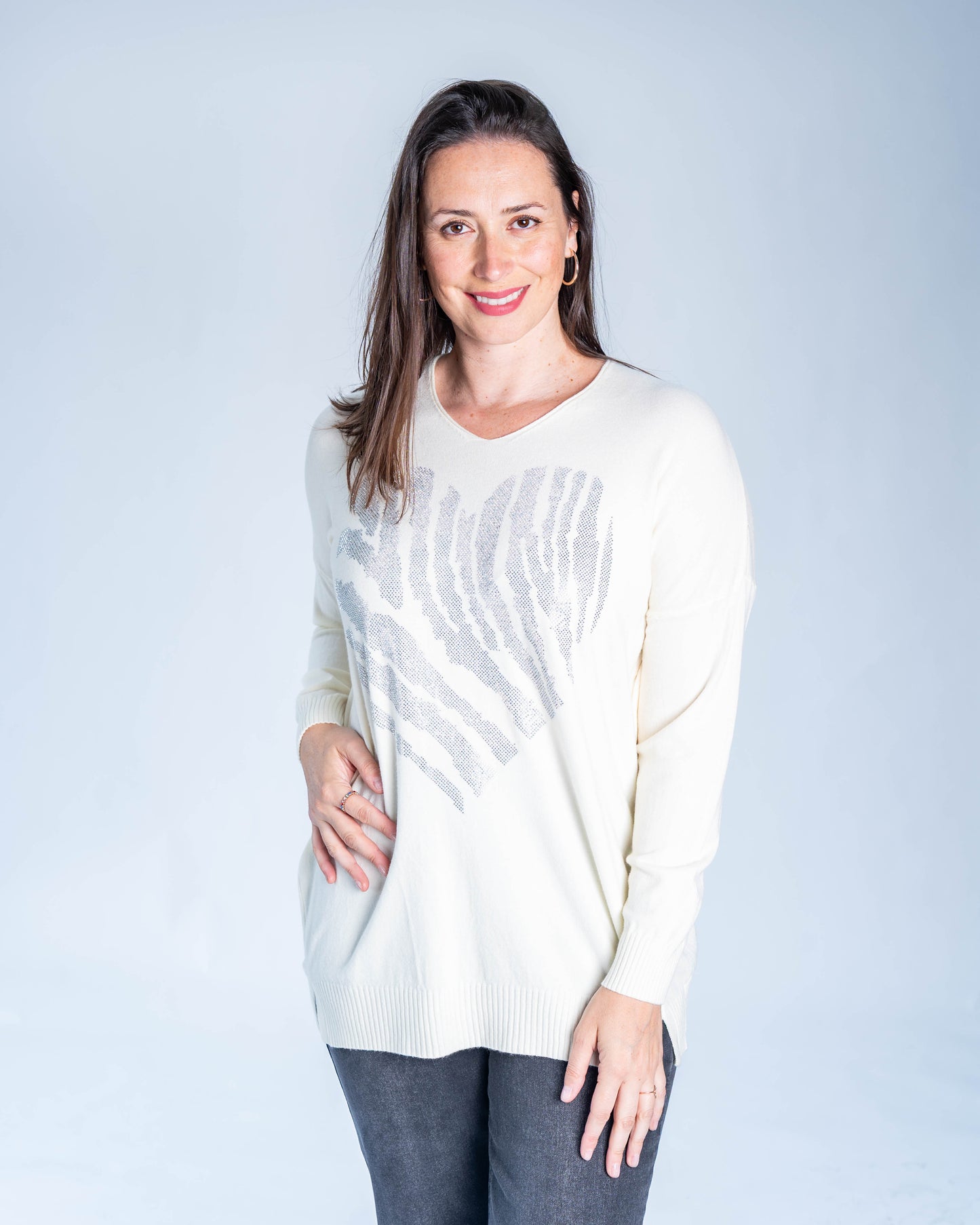 SWEATER CORAZON BLANCO