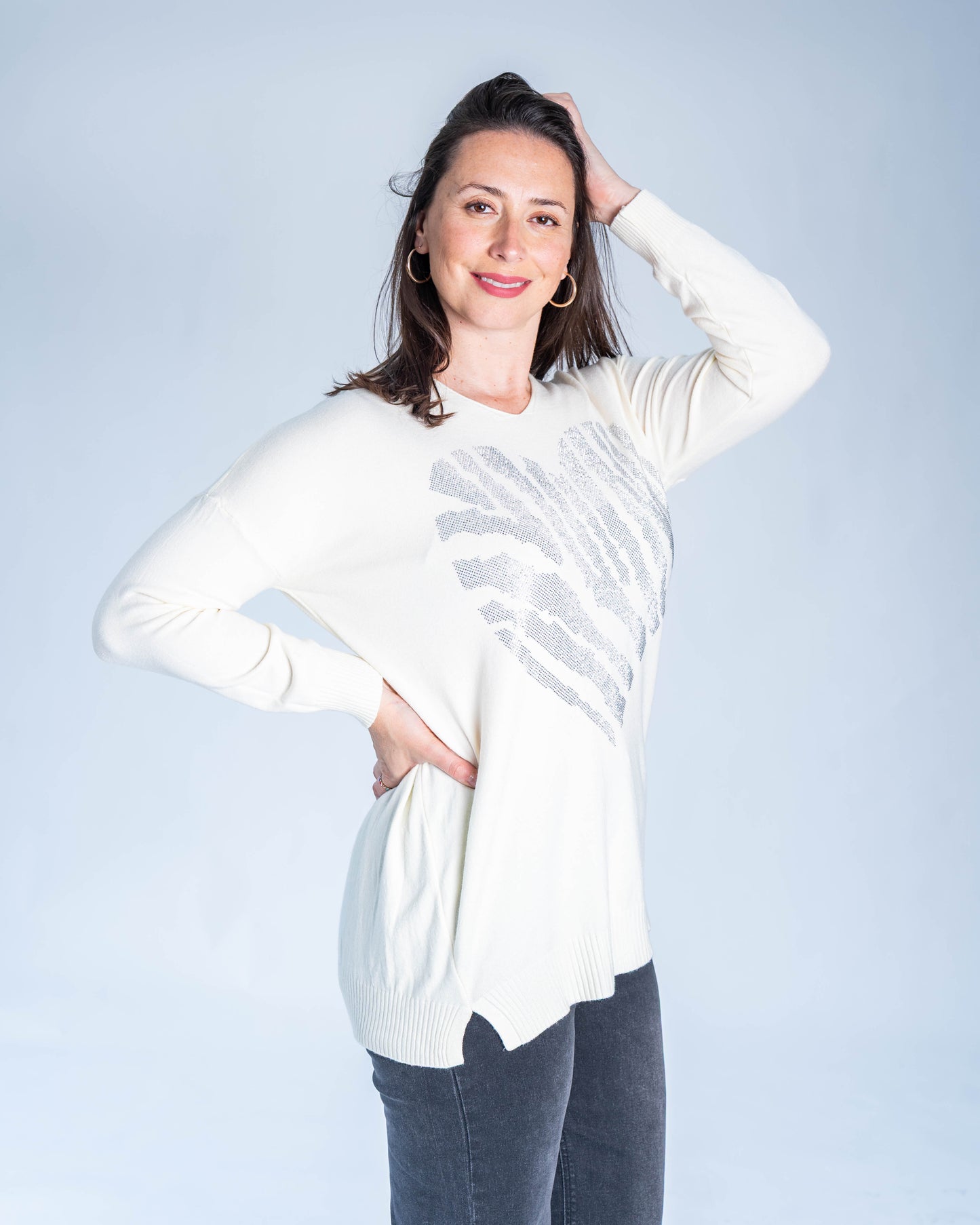 SWEATER CORAZON BLANCO
