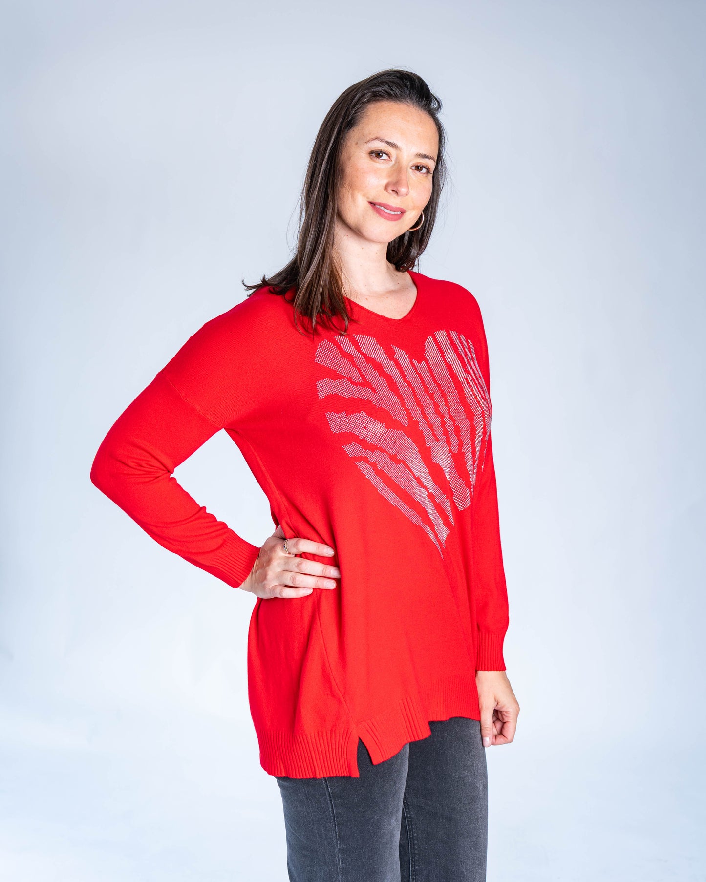 SWEATER CORAZON ROJO