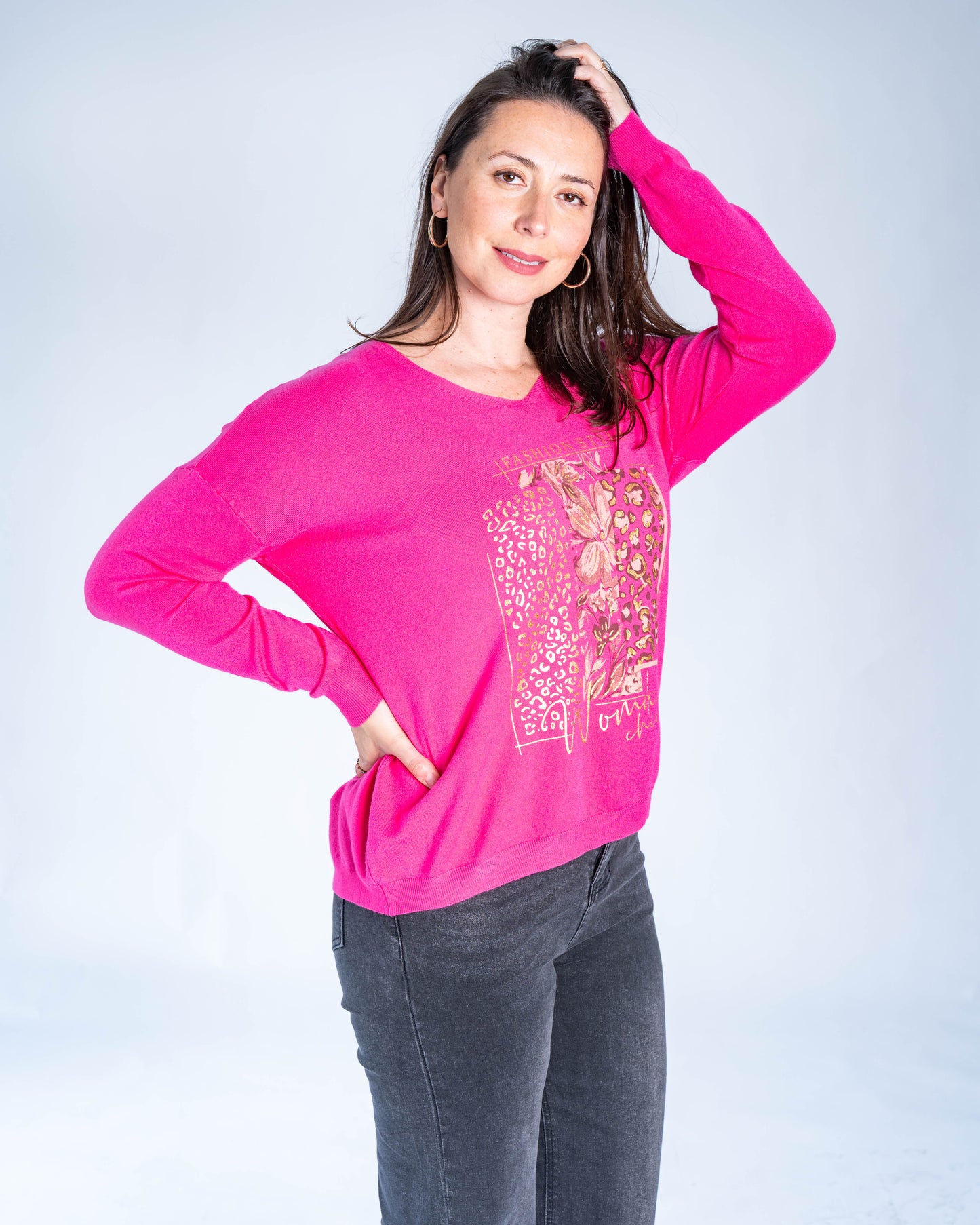SWEATER ELLE FUCSIA