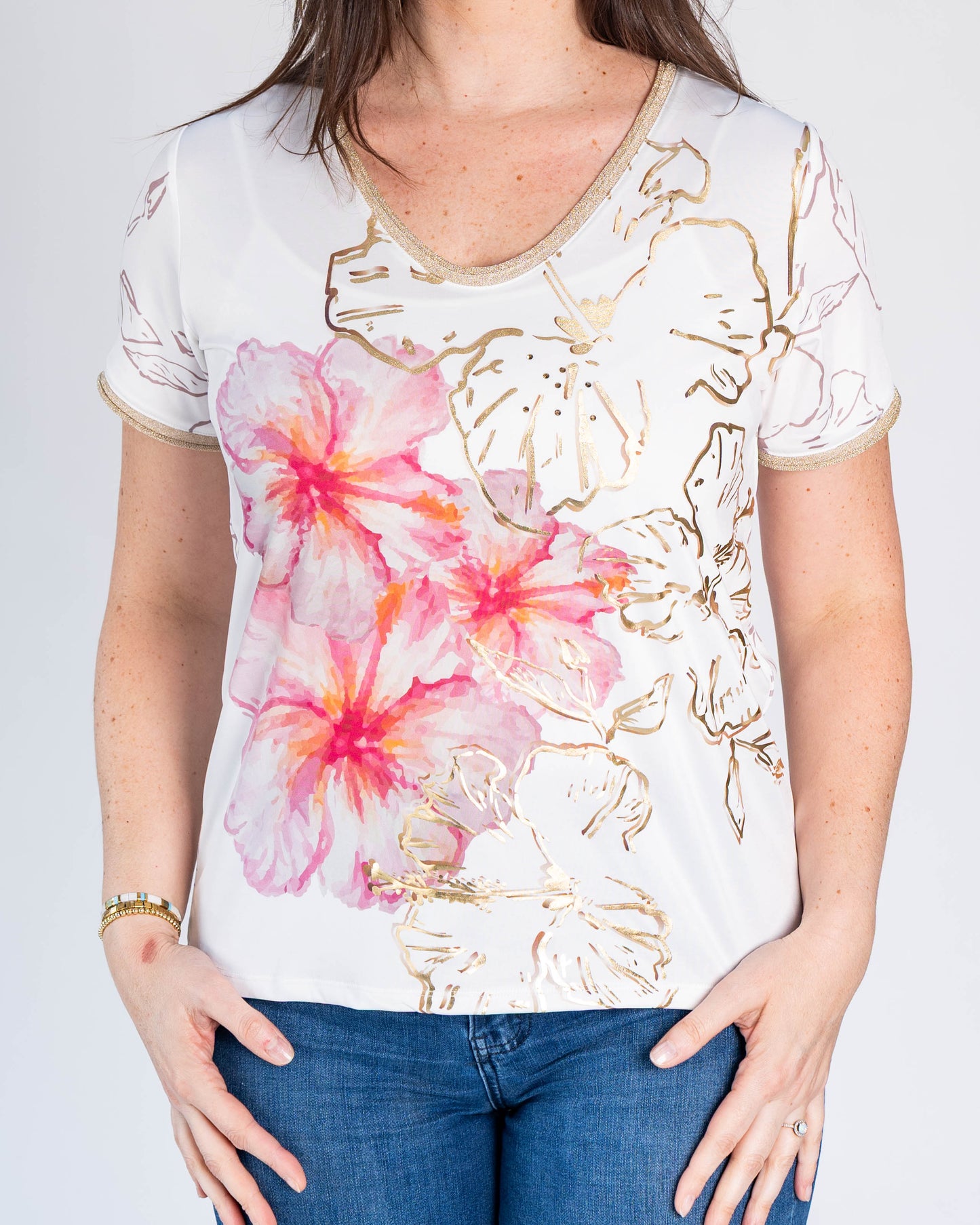 Polera Sonia Flores Coral