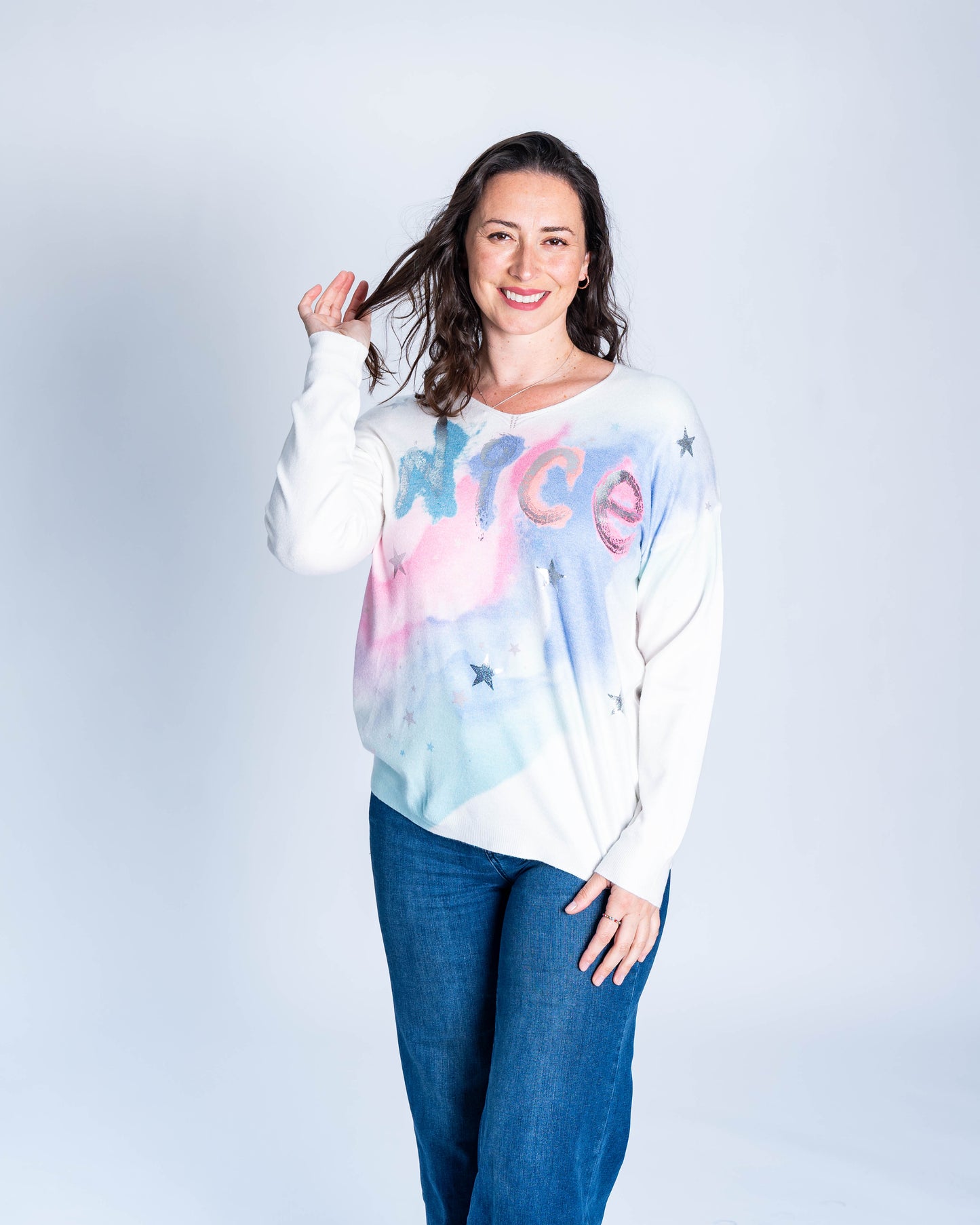 Sweater Arcoíris Blanco