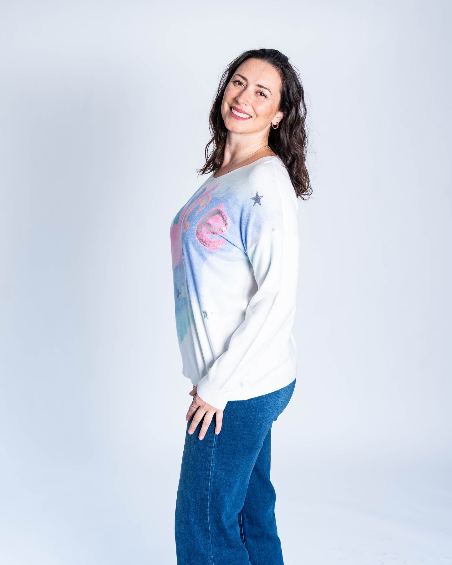 Sweater Arcoíris Blanco