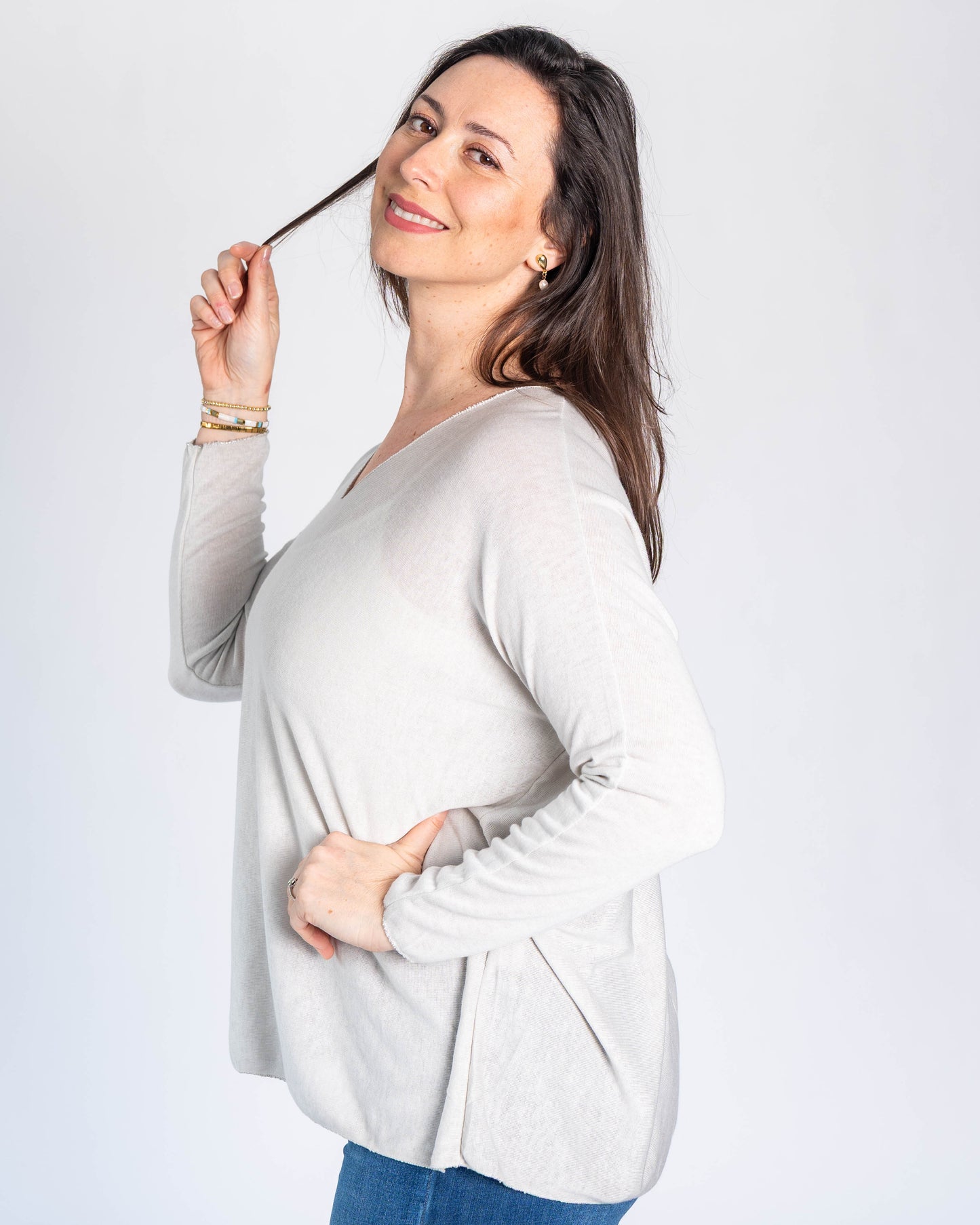 Sweater Hilo Patty Blanco