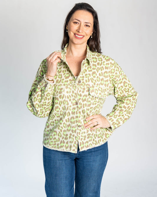 Chaqueta Print Neón Verde