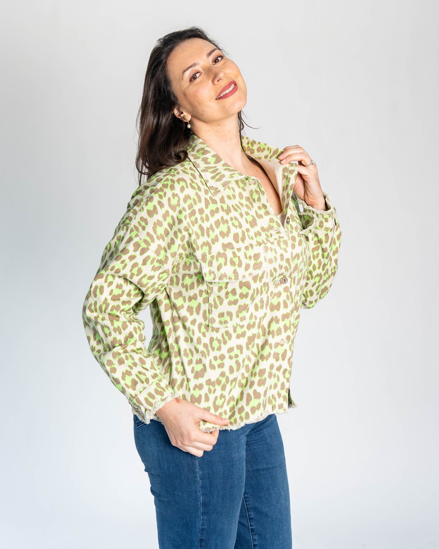 Chaqueta Print Neón Verde