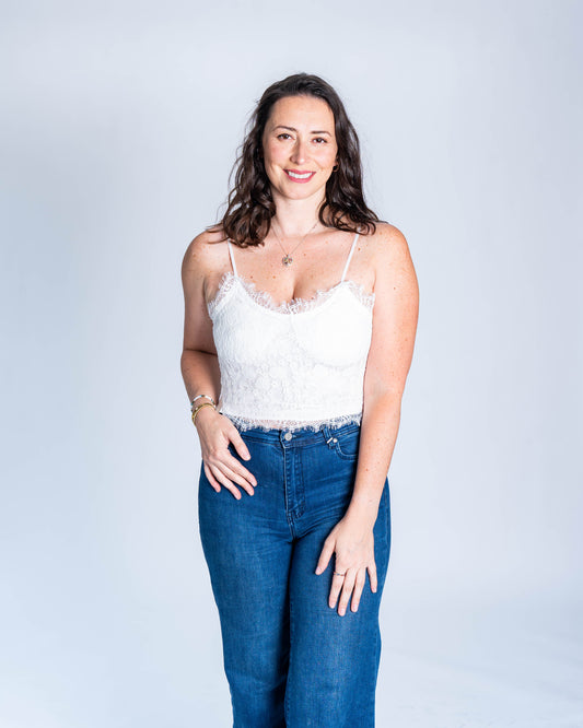 Top Encaje Marisol Blanco