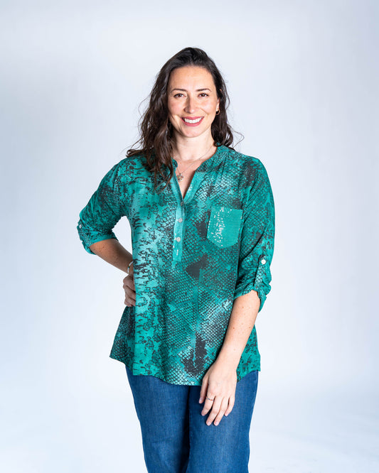 BLUSA ITALIANA PITON VERDE