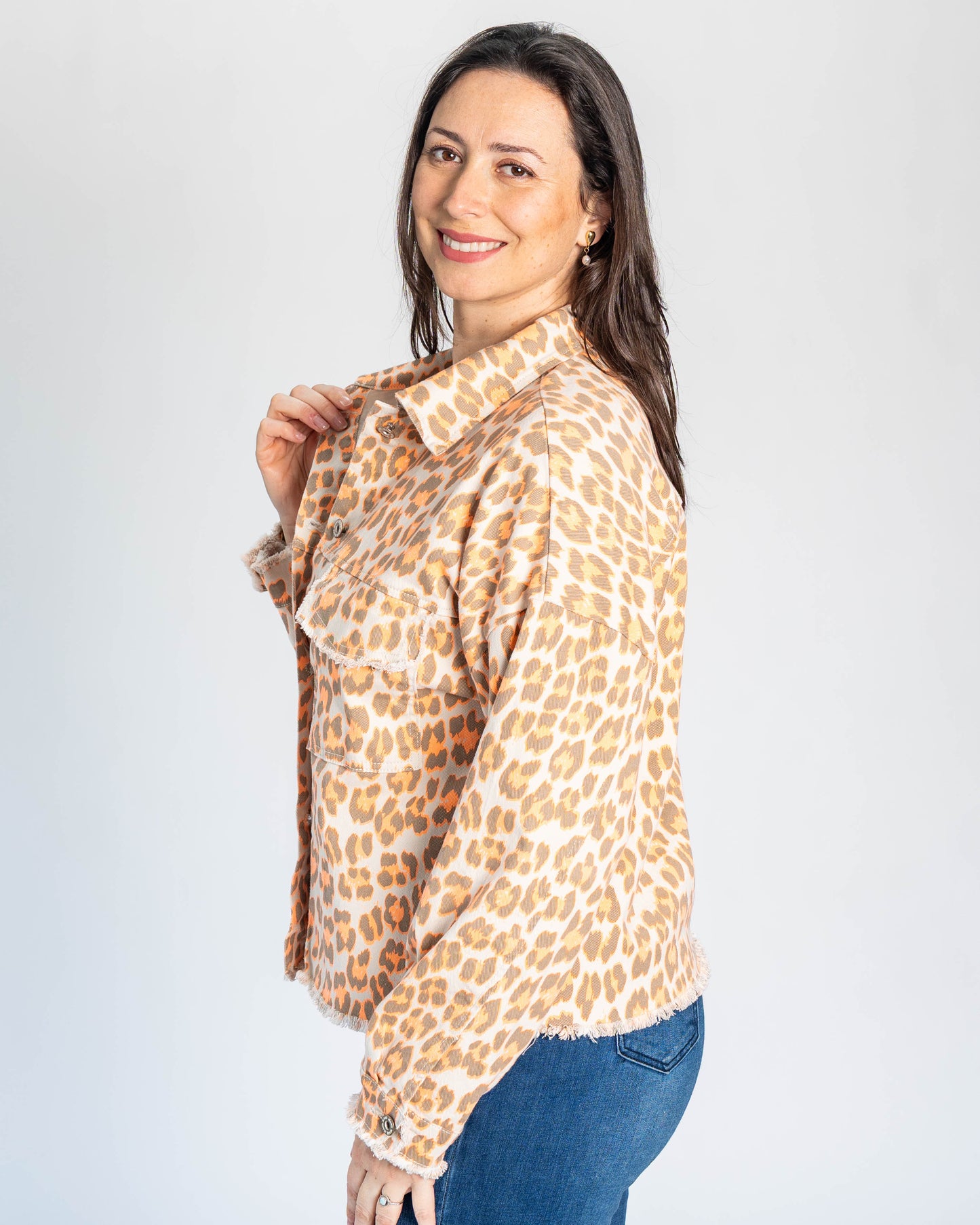 Chaqueta Print Neon Naranjo