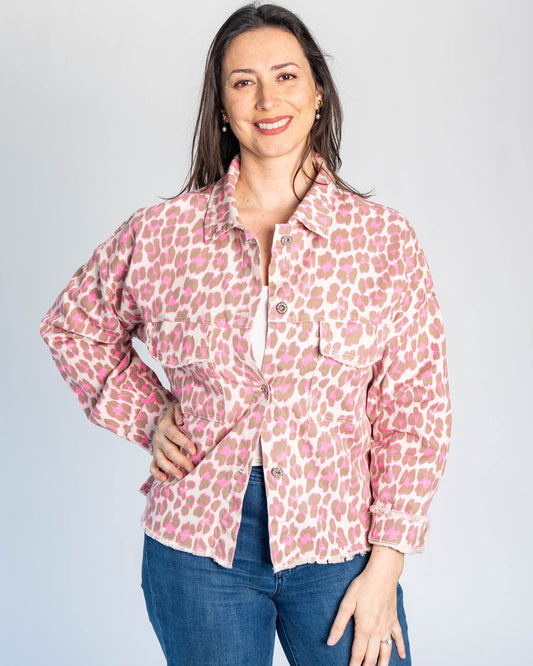 Chaqueta Print Neon Rosada