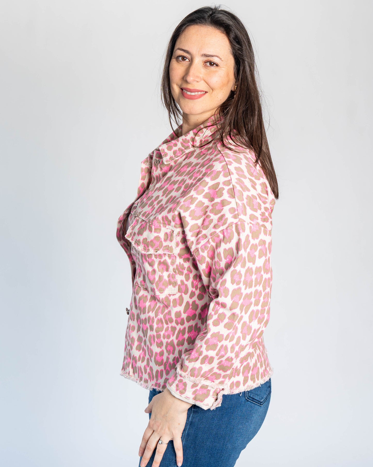 Chaqueta Print Neon Rosada