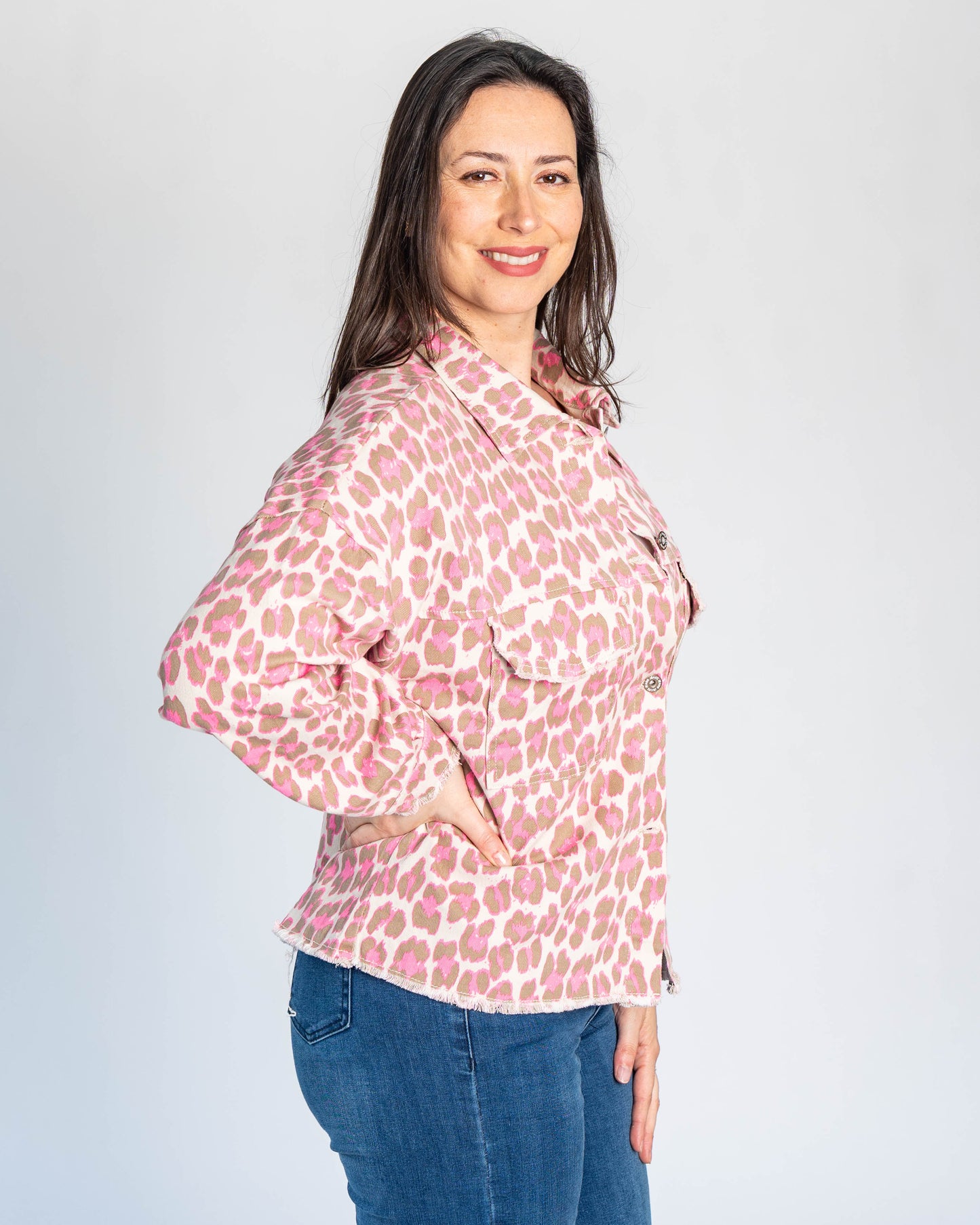 Chaqueta Print Neon Rosada