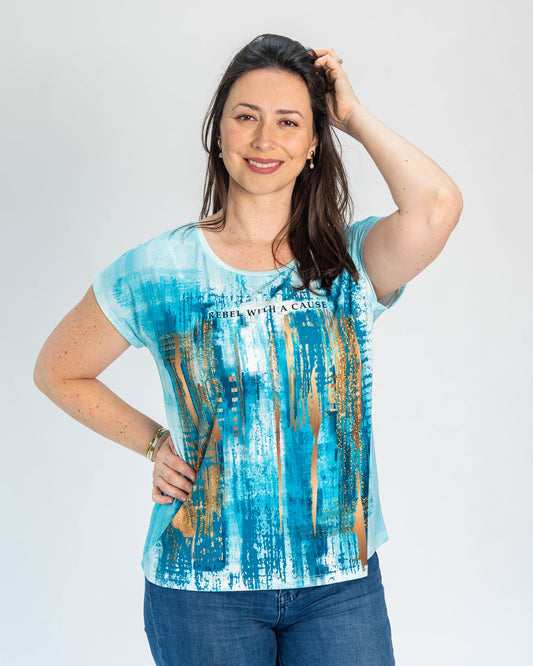 Polera Pau Rebel Turquesa