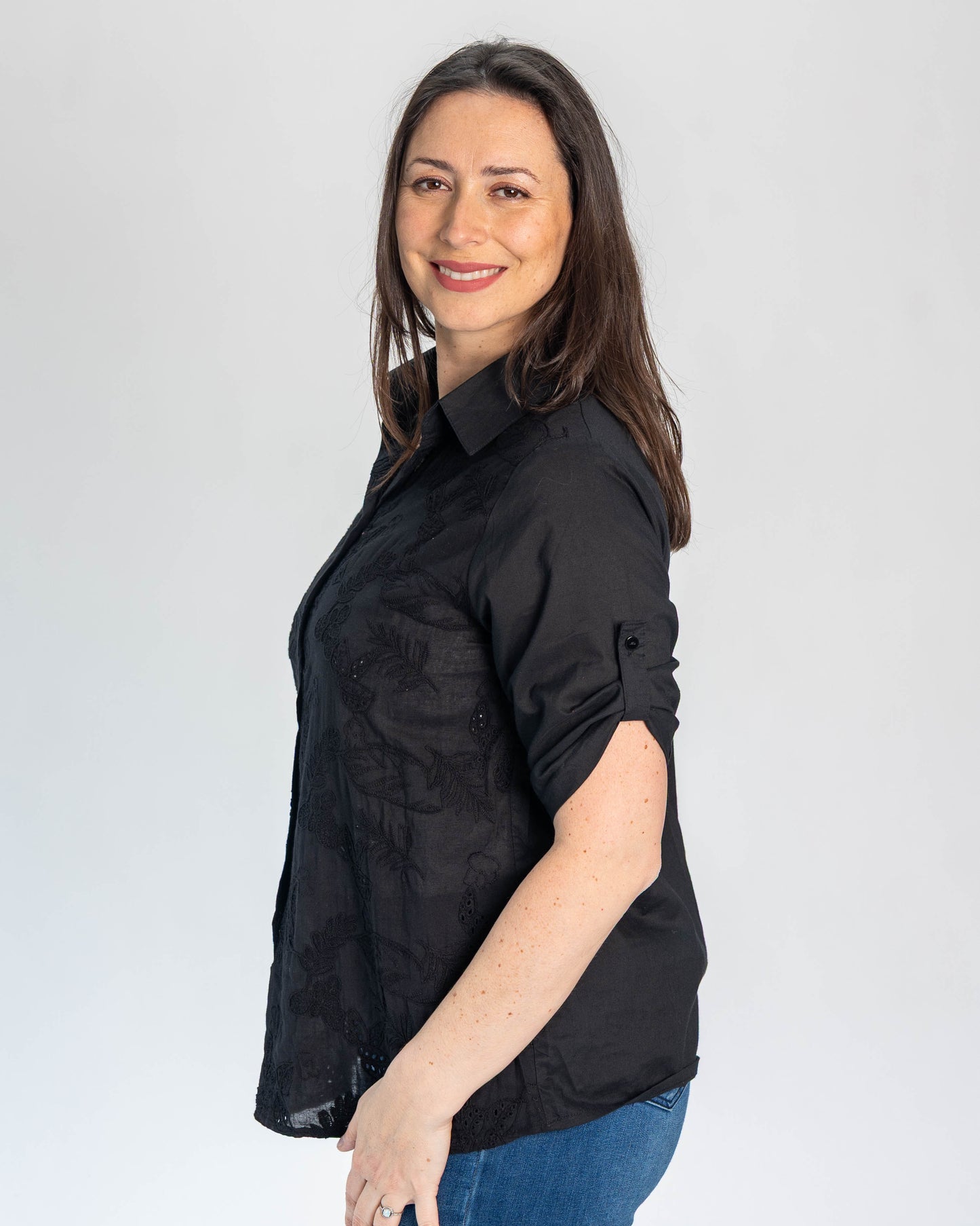 Blusa Brodery Angeles Negro