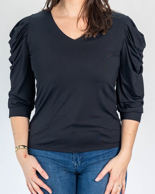 Polera Manga Princesa Negro