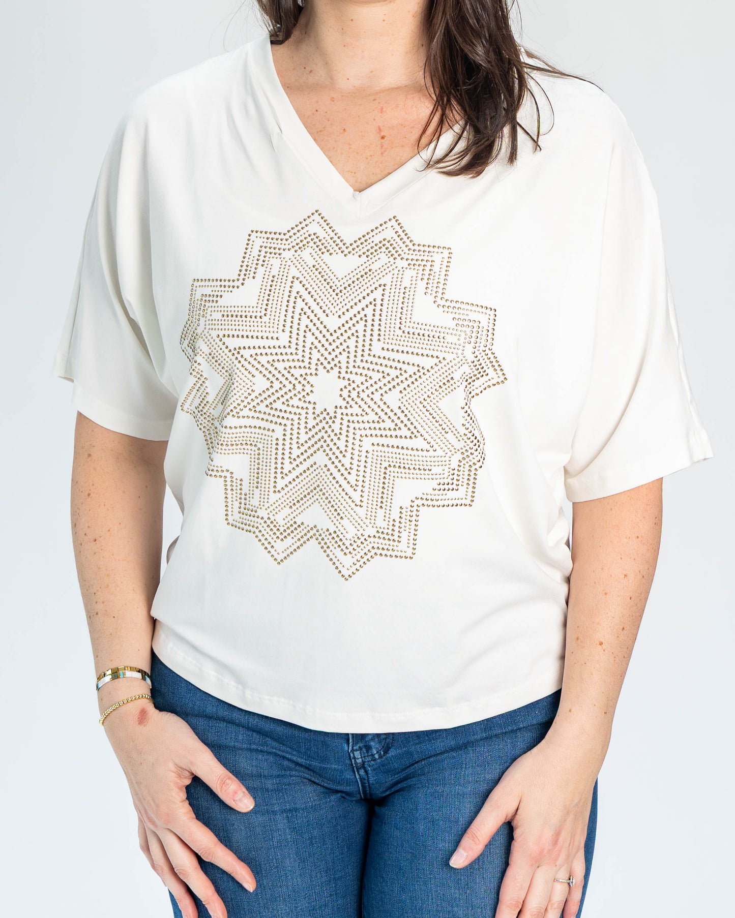 Polera BR Shine Blanco Mandala