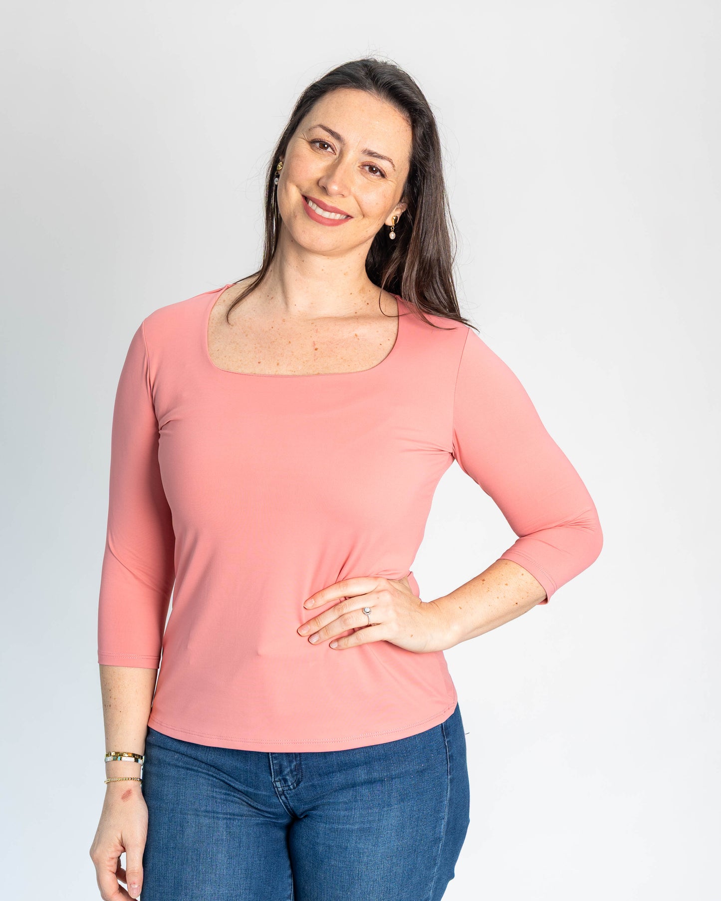 Polera Básica Carolina Rosada
