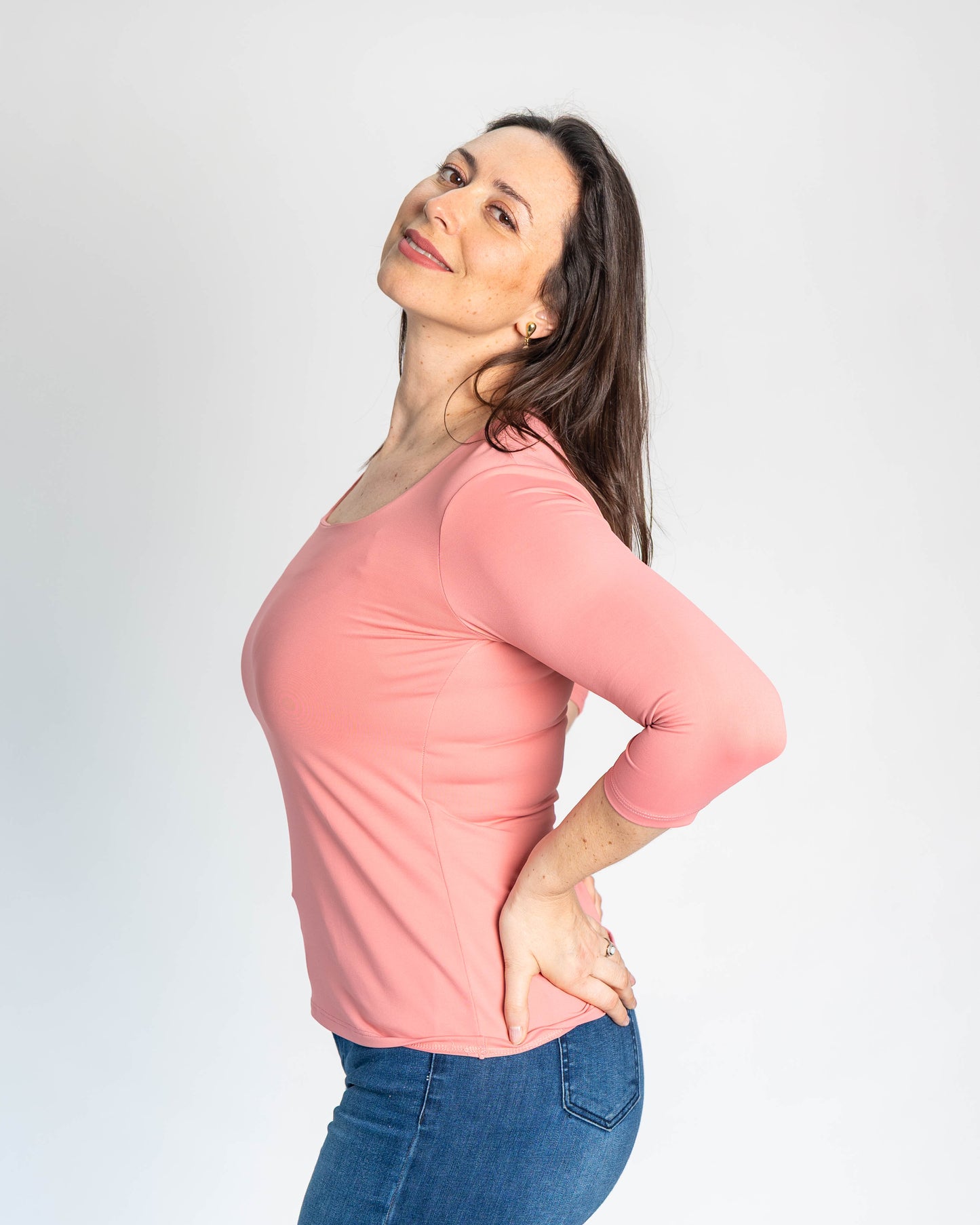 Polera Básica Carolina Rosada