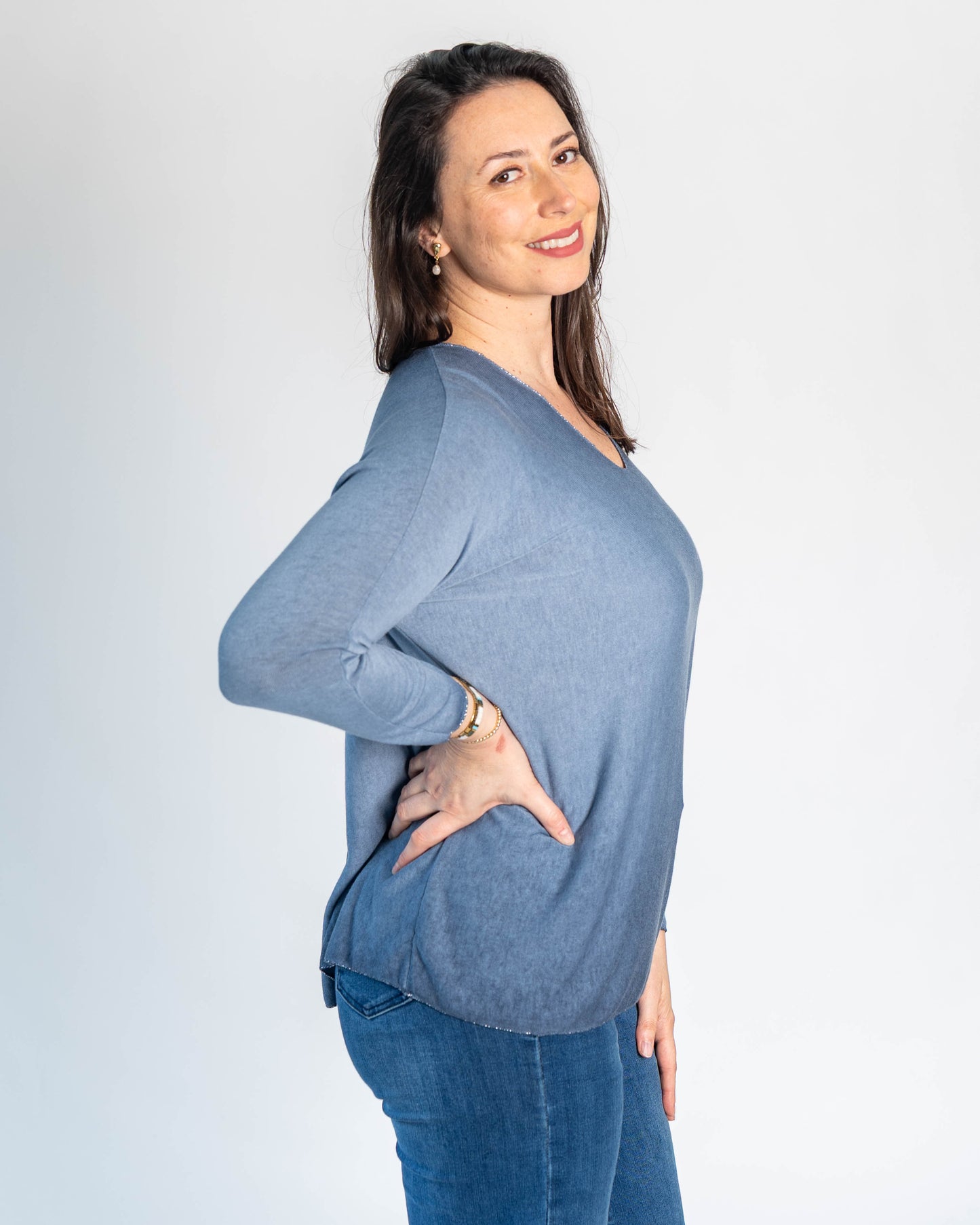 Sweater Hilo Patty Azul