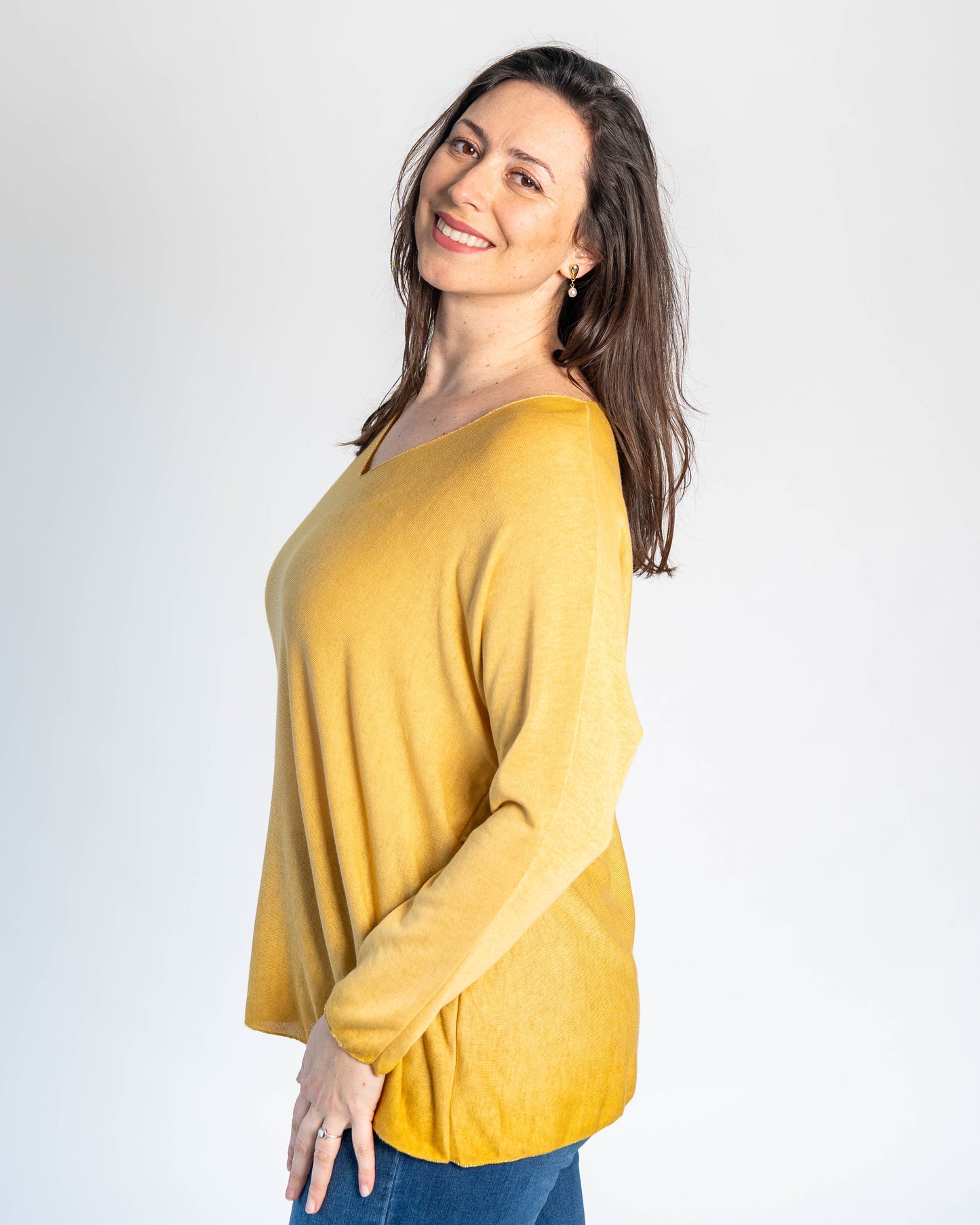 Sweater Hilo Patty Mostaza