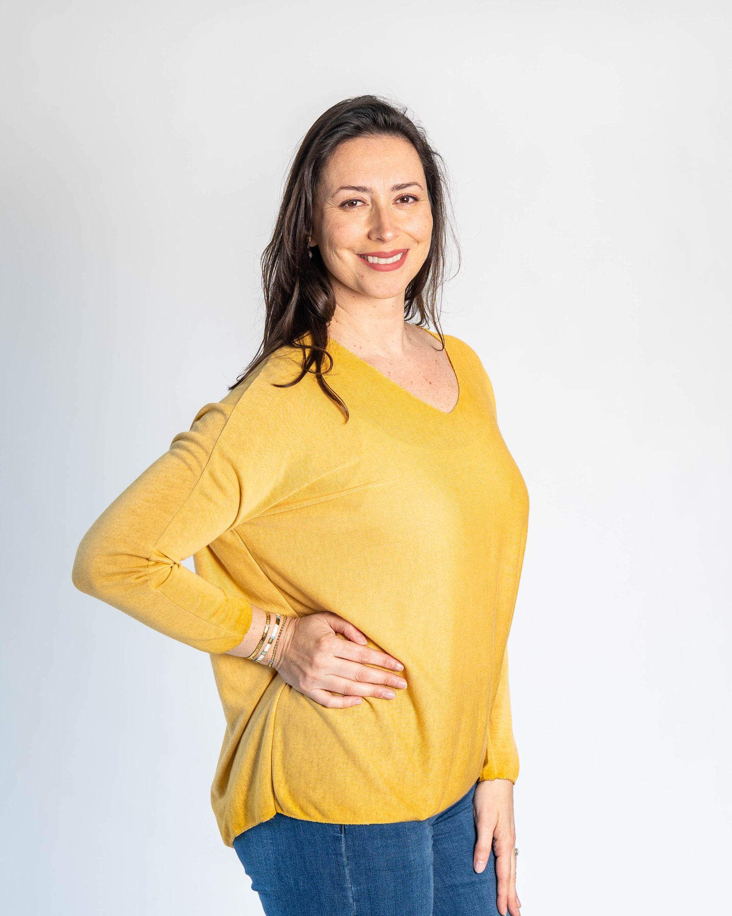 Sweater Hilo Patty Mostaza