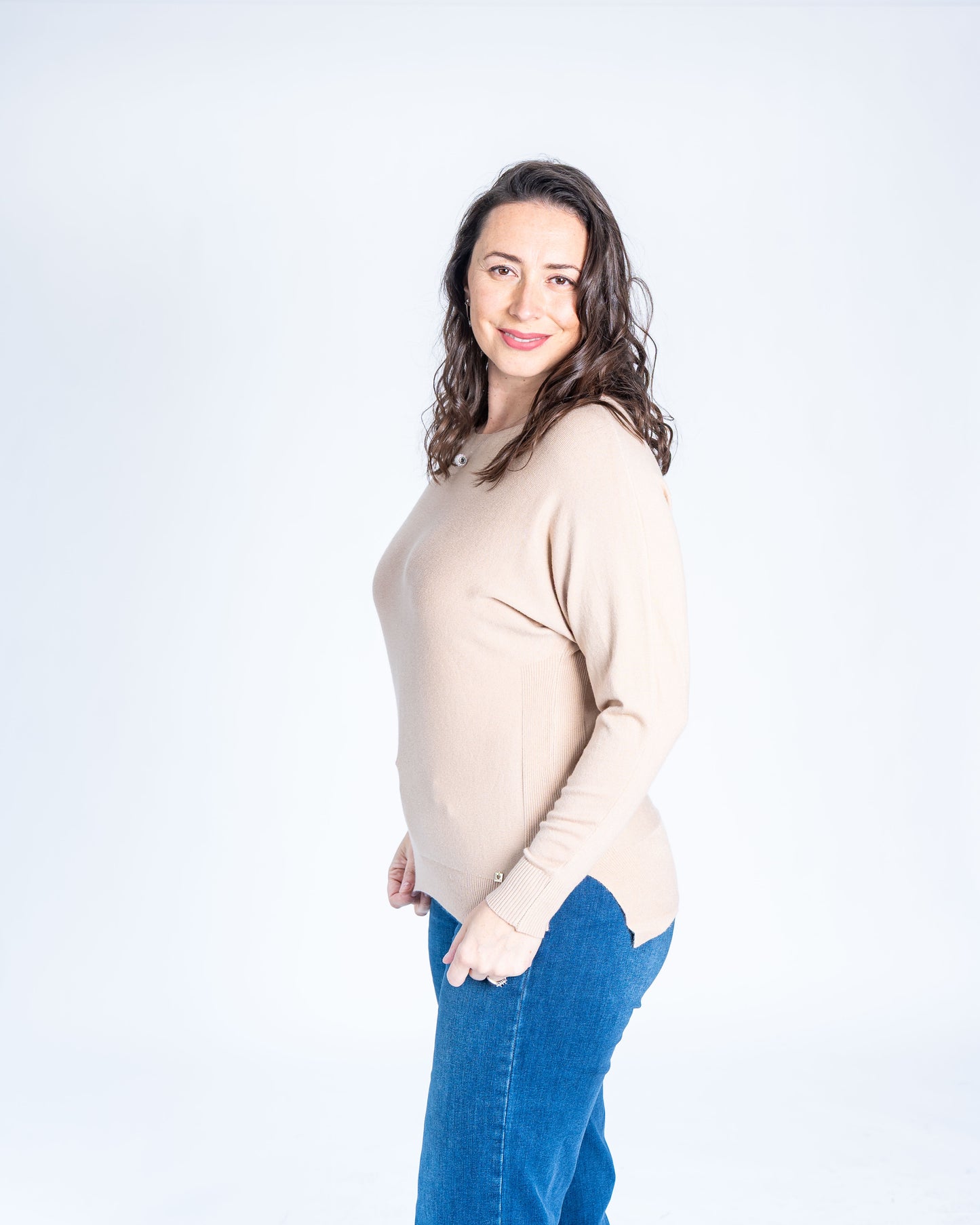 Sweater Liso Ruby Beige