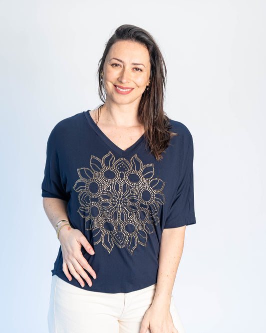 Polera BR Shine Azul Sol