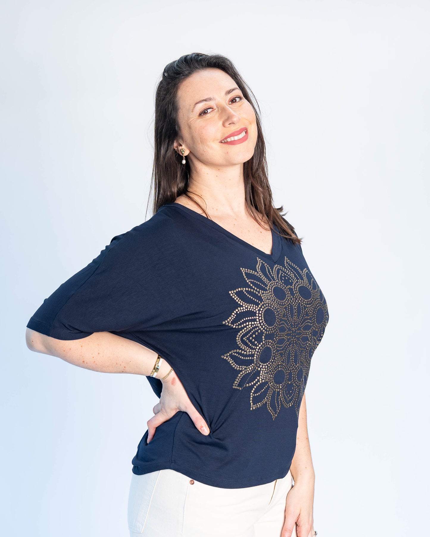 Polera BR Shine Azul Sol