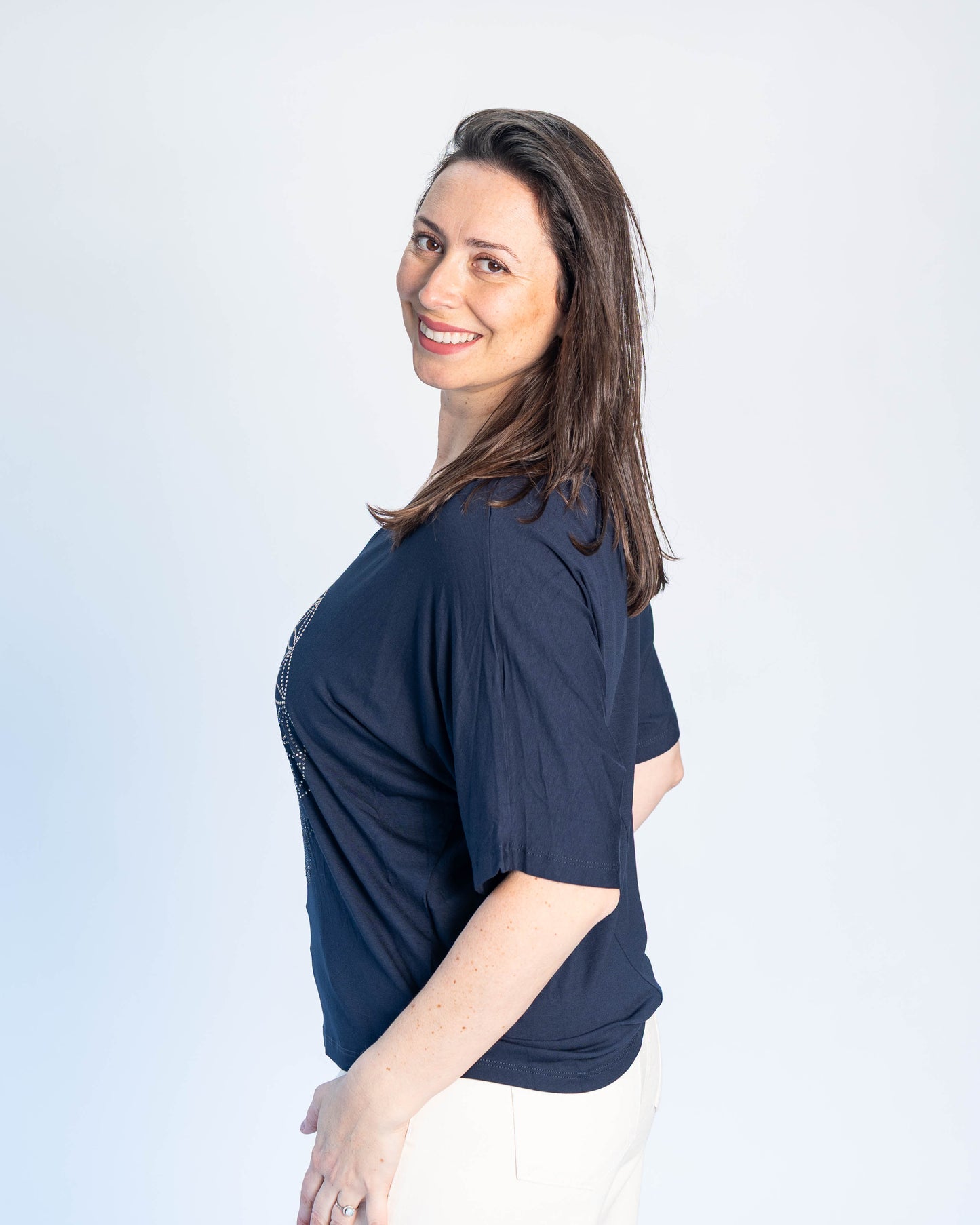 Polera BR Shine Azul Circulo