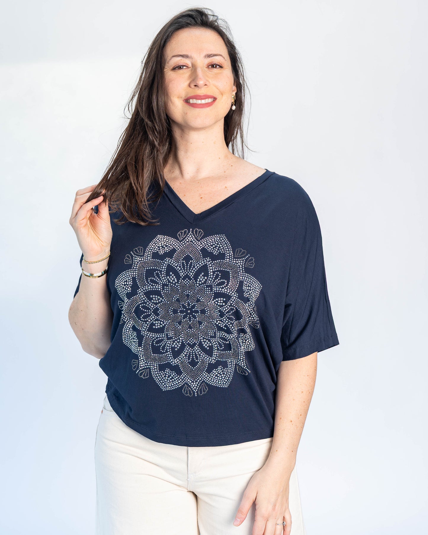 Polera BR Shine Azul Mandala
