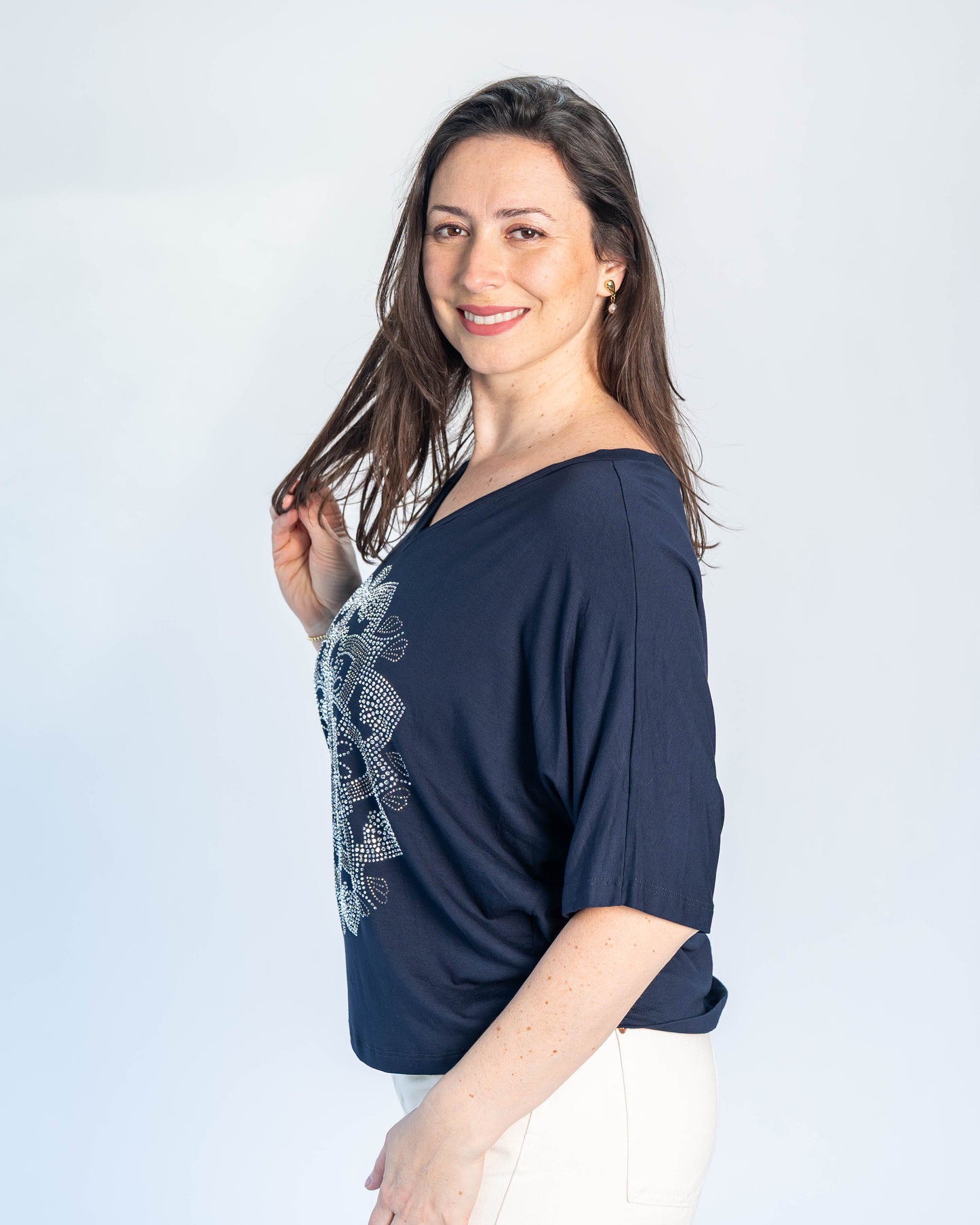 Polera BR Shine Azul Mandala