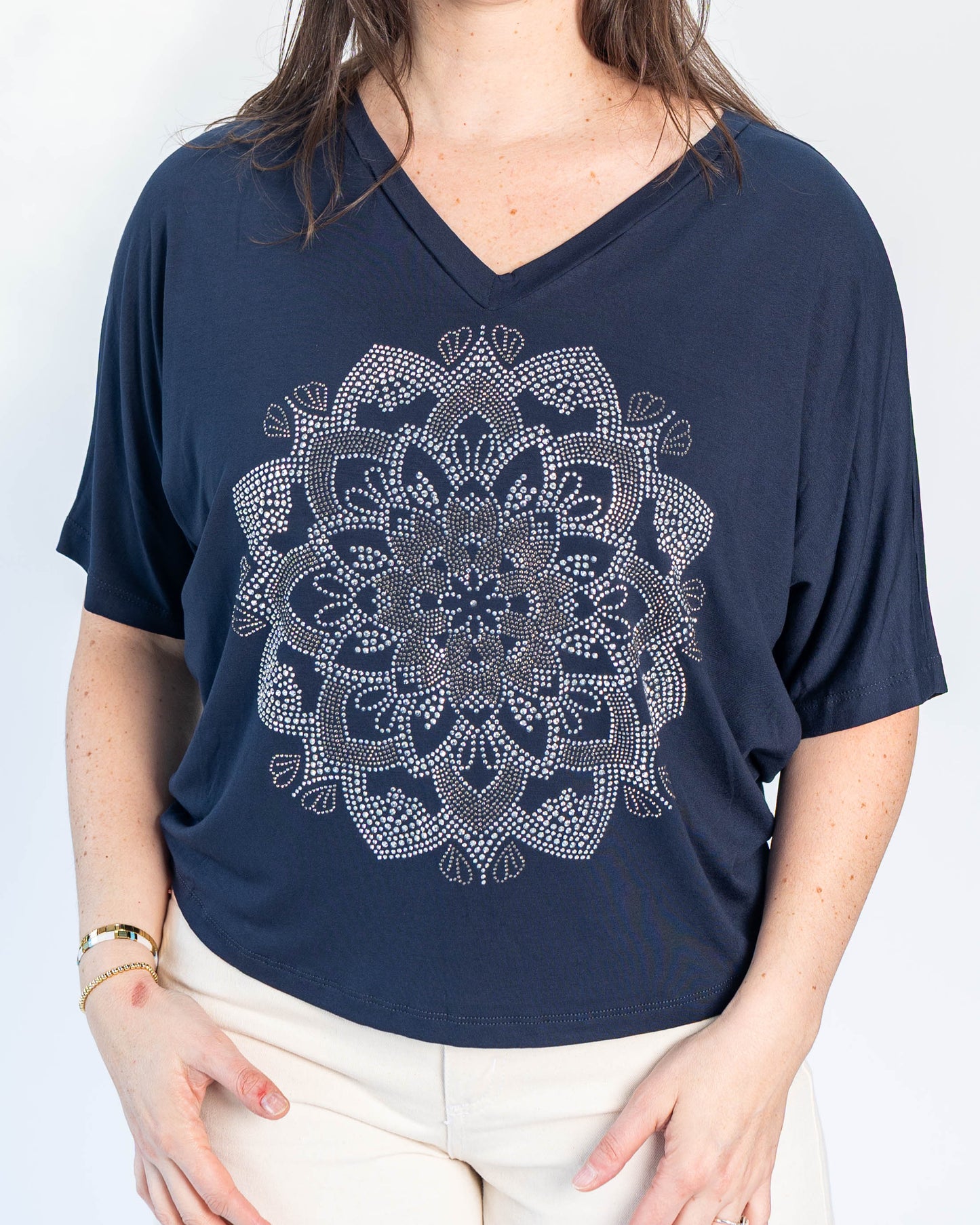 Polera BR Shine Azul Mandala