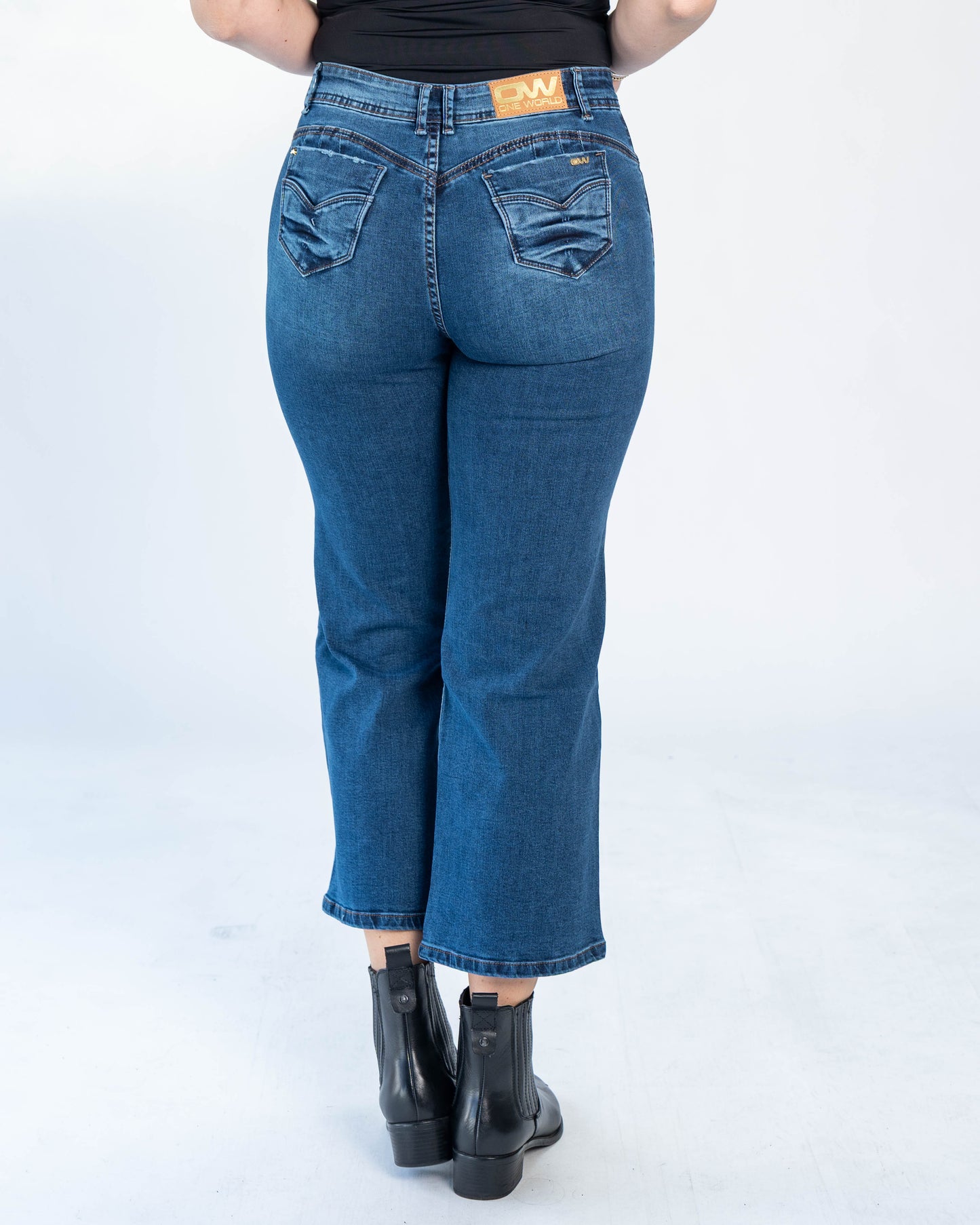 Jeans Crop Azul