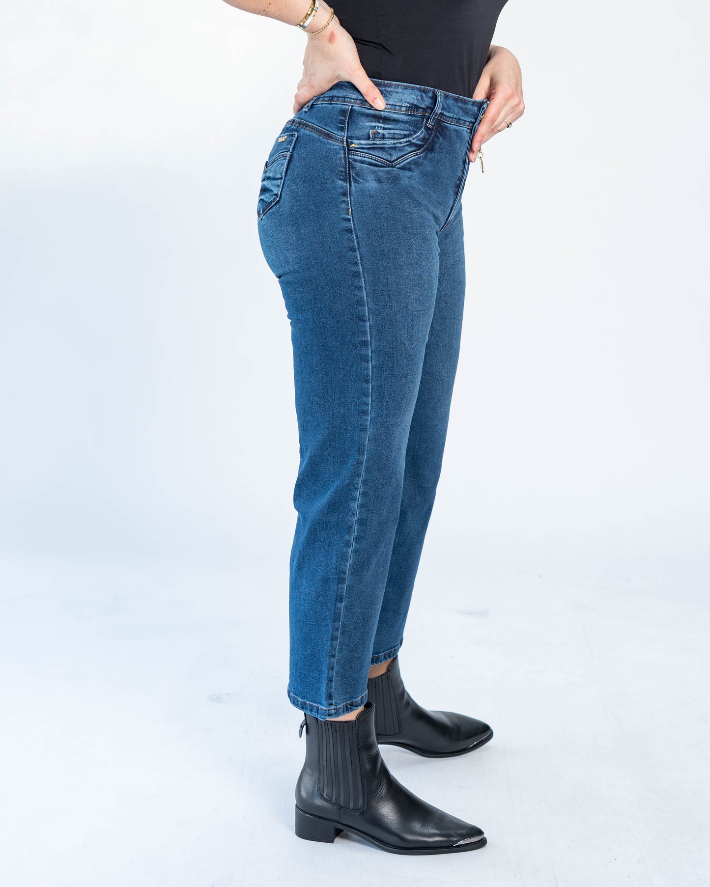 Jeans Crop Azul
