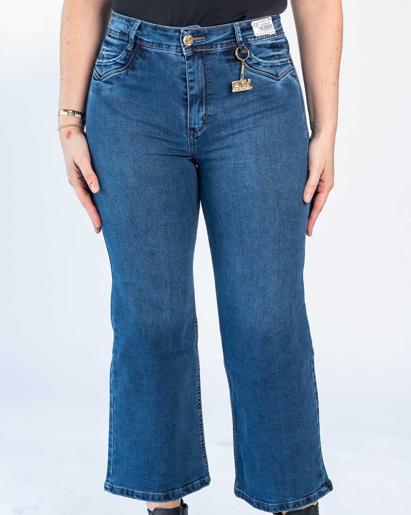 Jeans Crop Azul