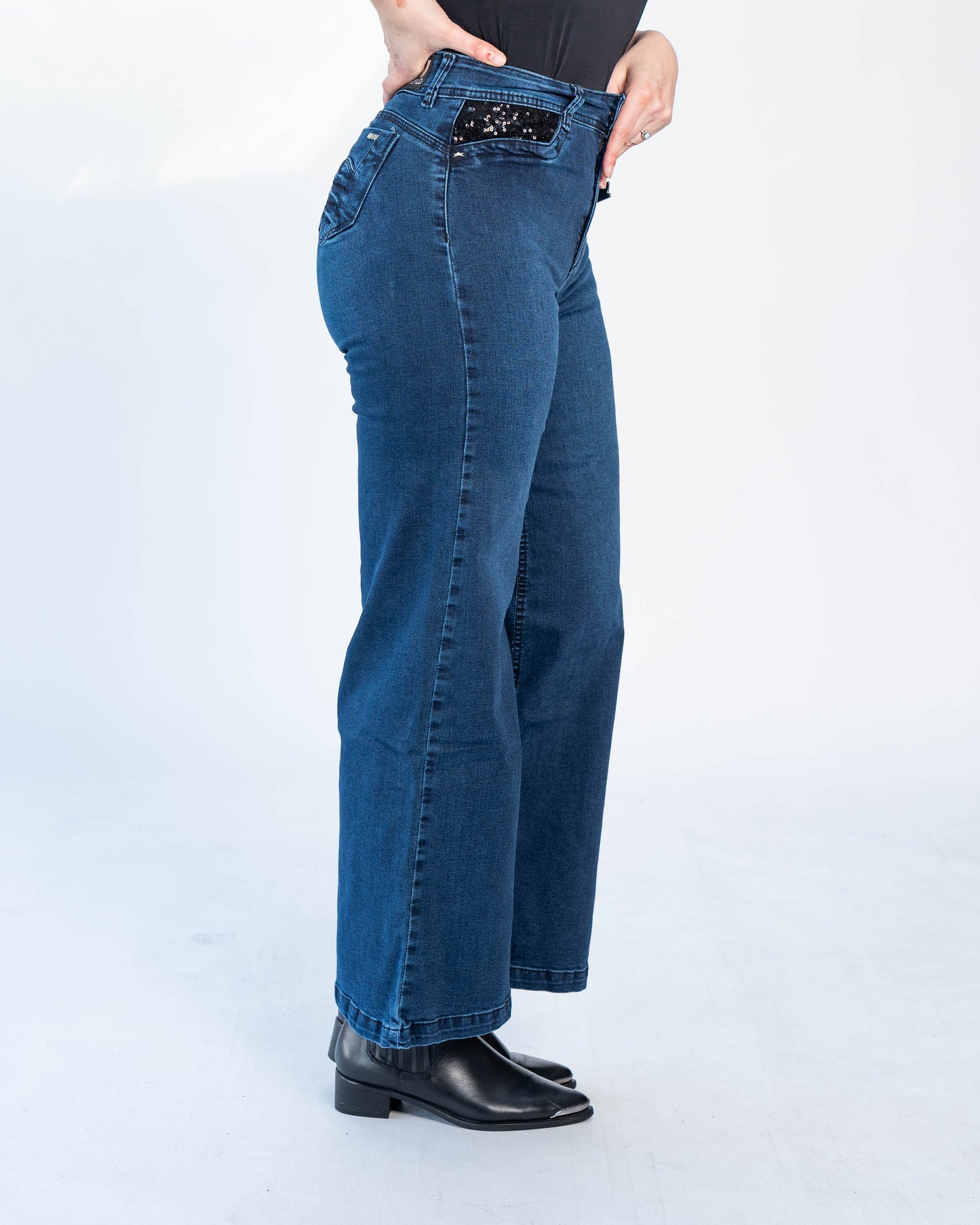 Jeans Sandy Azul Lentejuelas