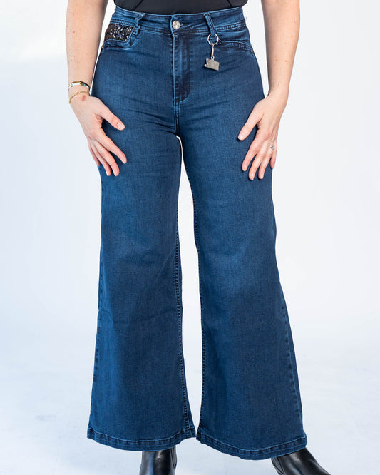 Jeans Sandy Azul Lentejuelas