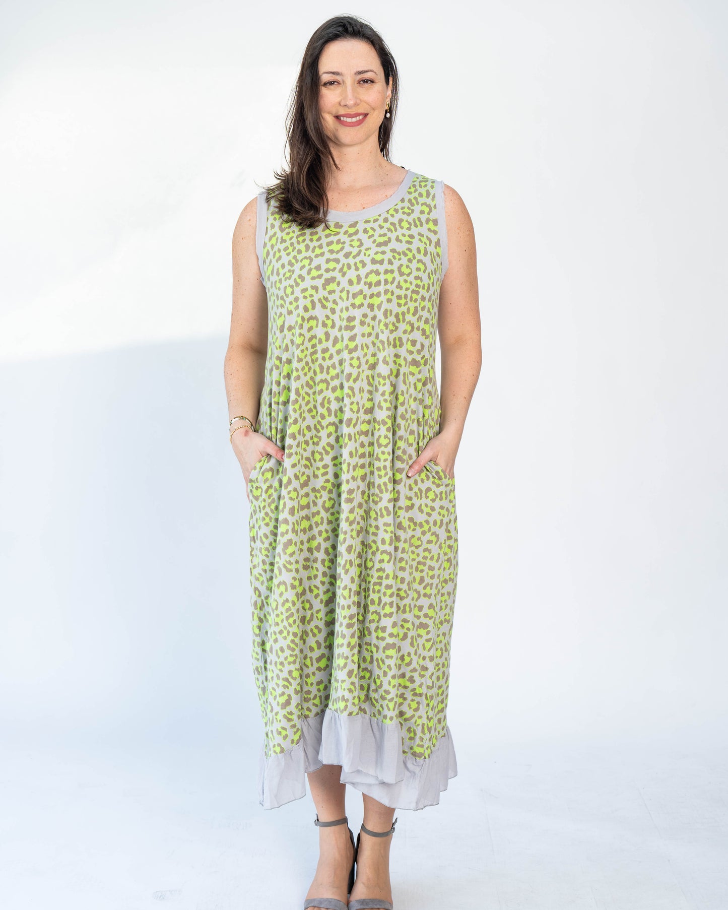 Vestido Neón Print Verde
