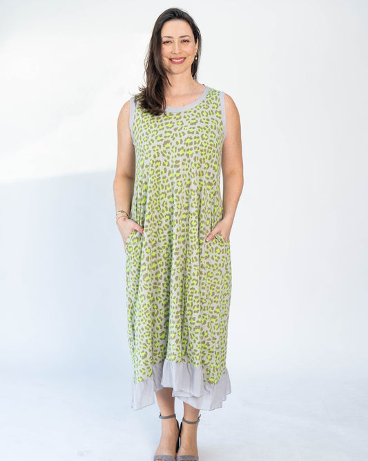 Vestido Neón Print Verde